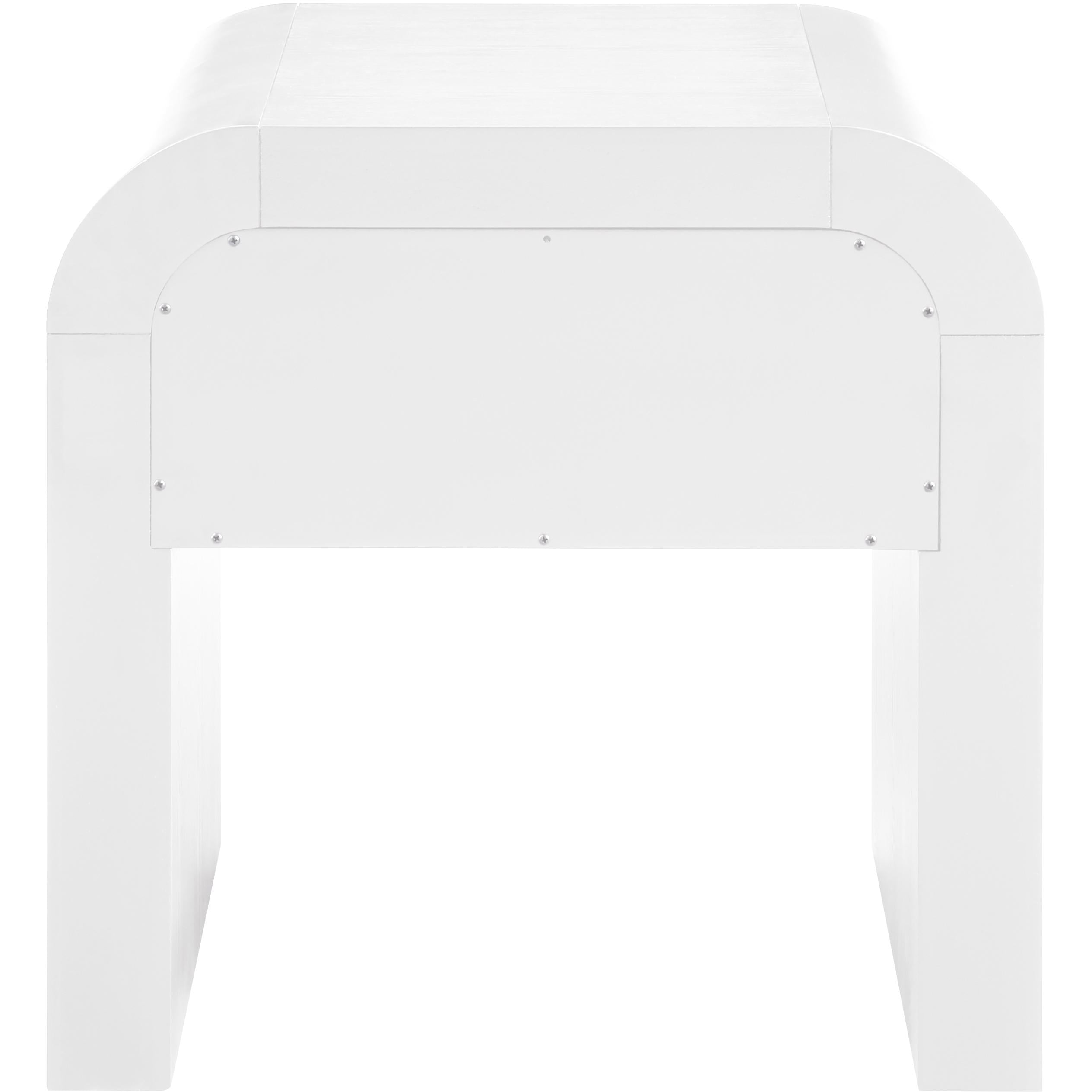 Meridian Artisto White End Table