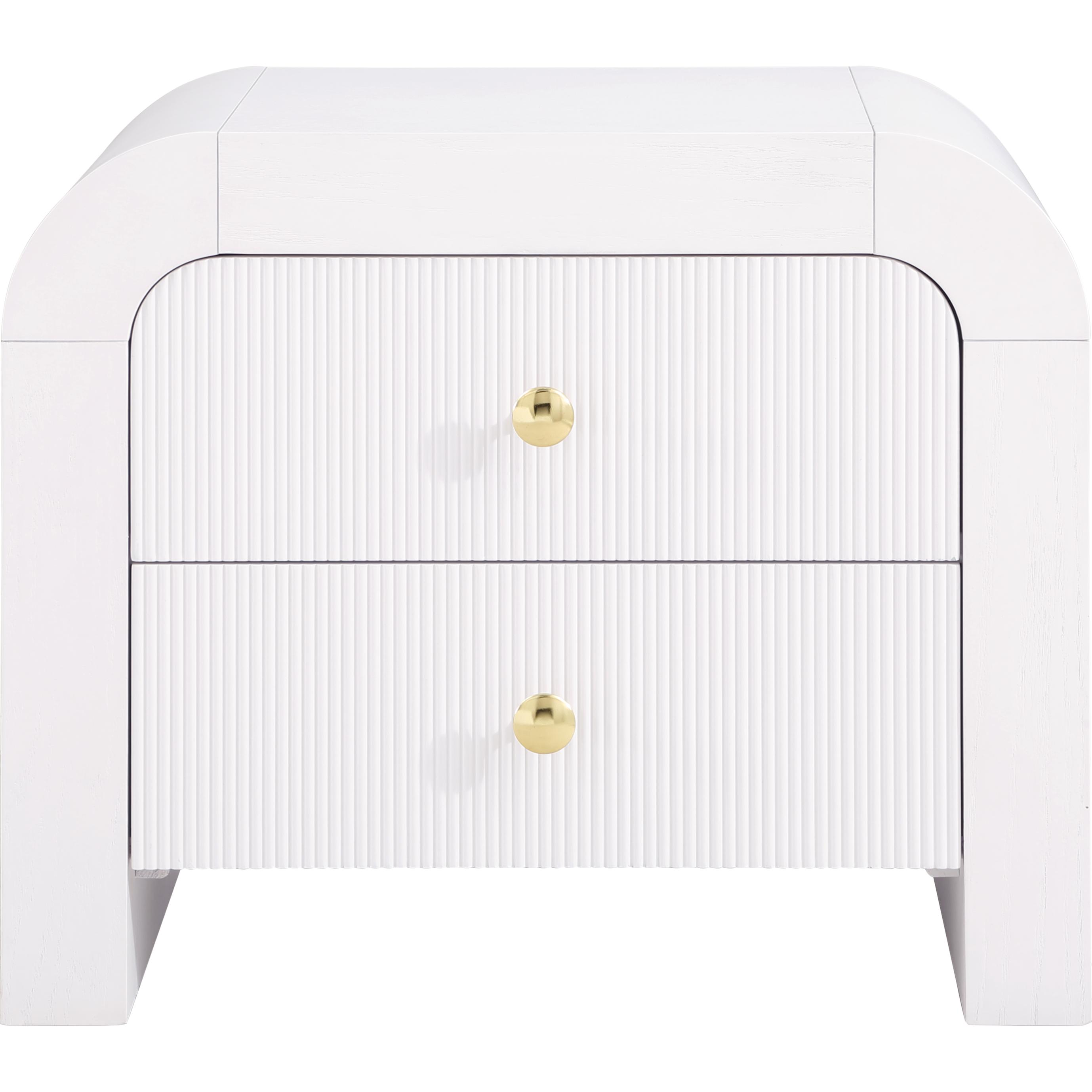 Meridian Artisto White Night Stand