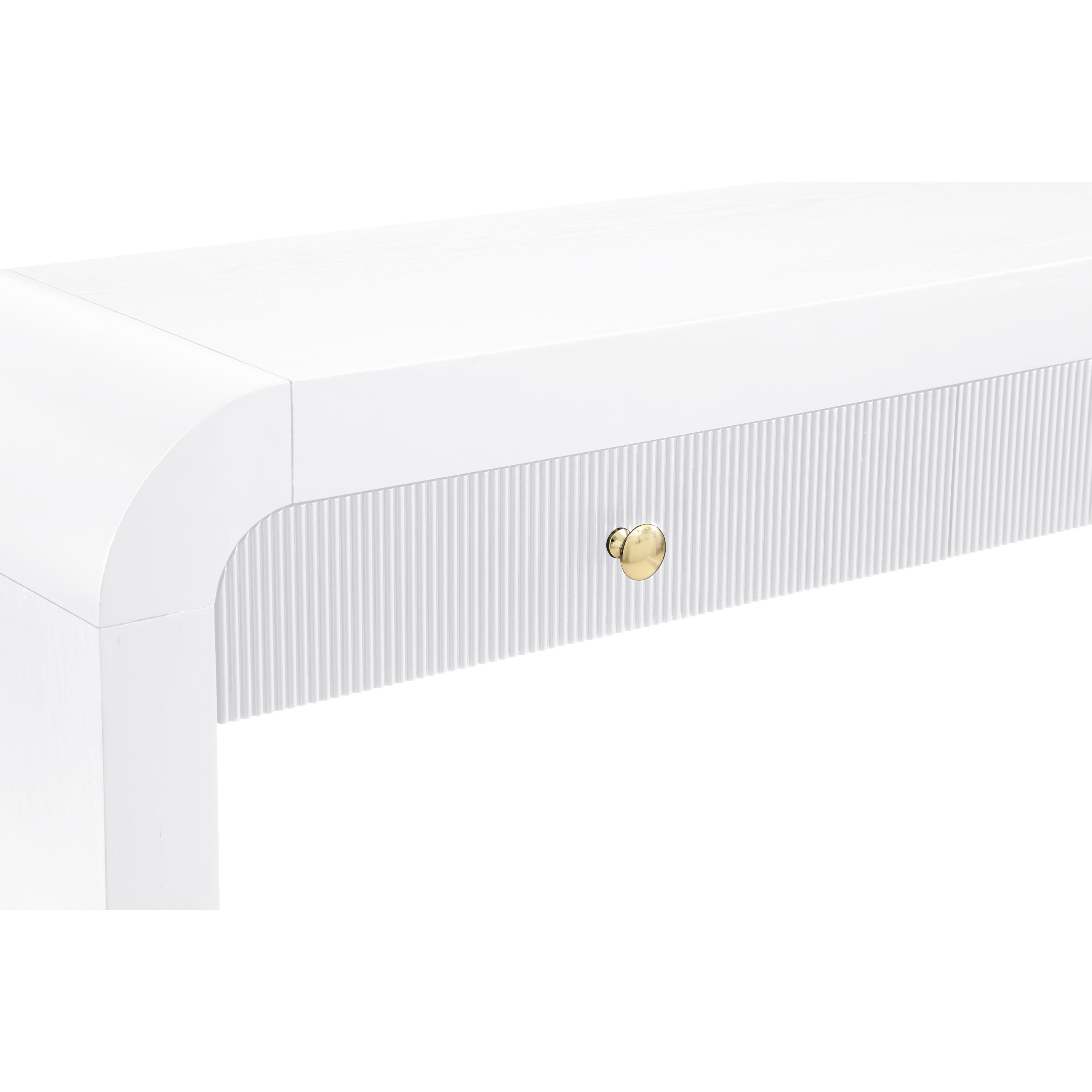 Meridian Artisto White Console Table