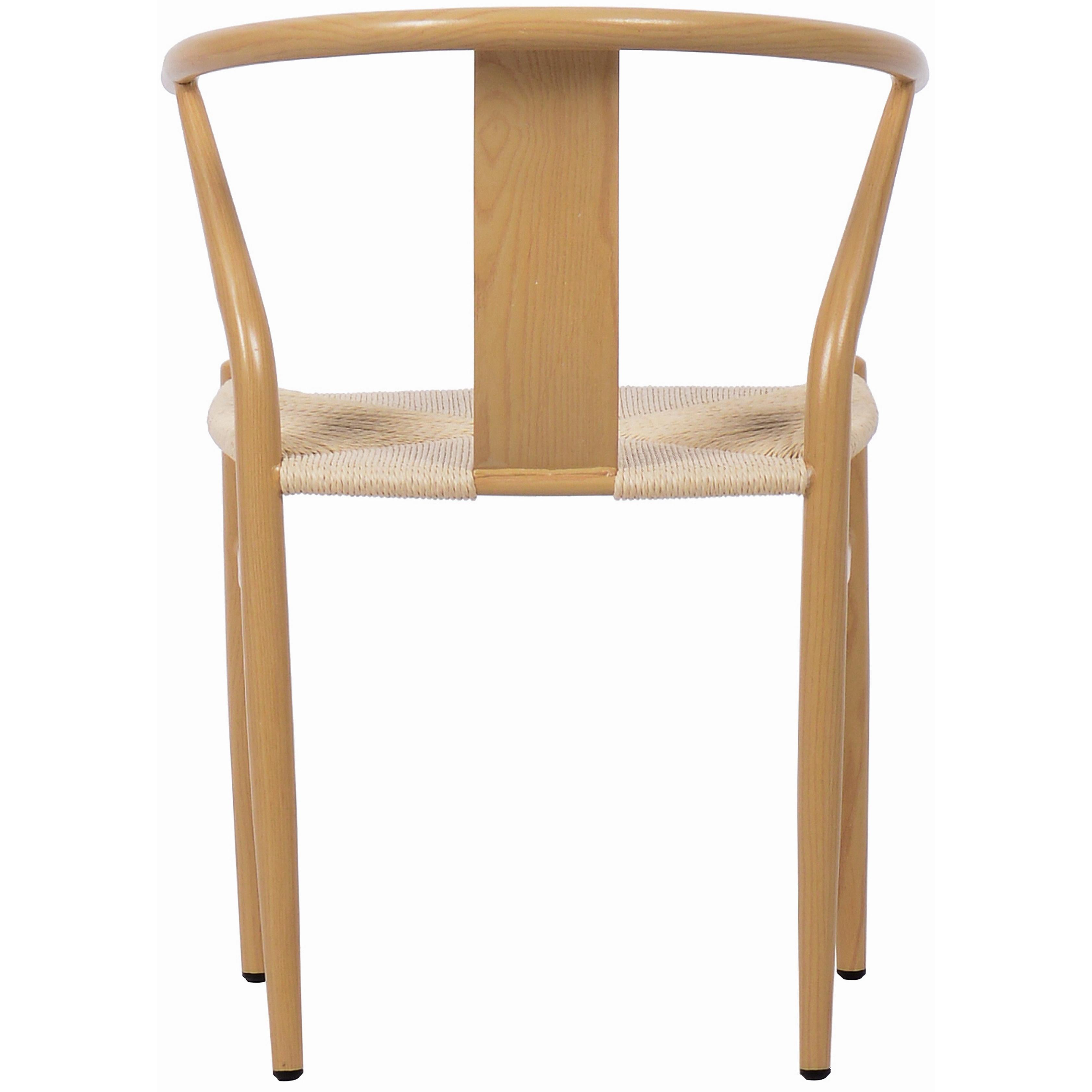 Meridian Beck Beige Hand Woven Rope Dining Chair