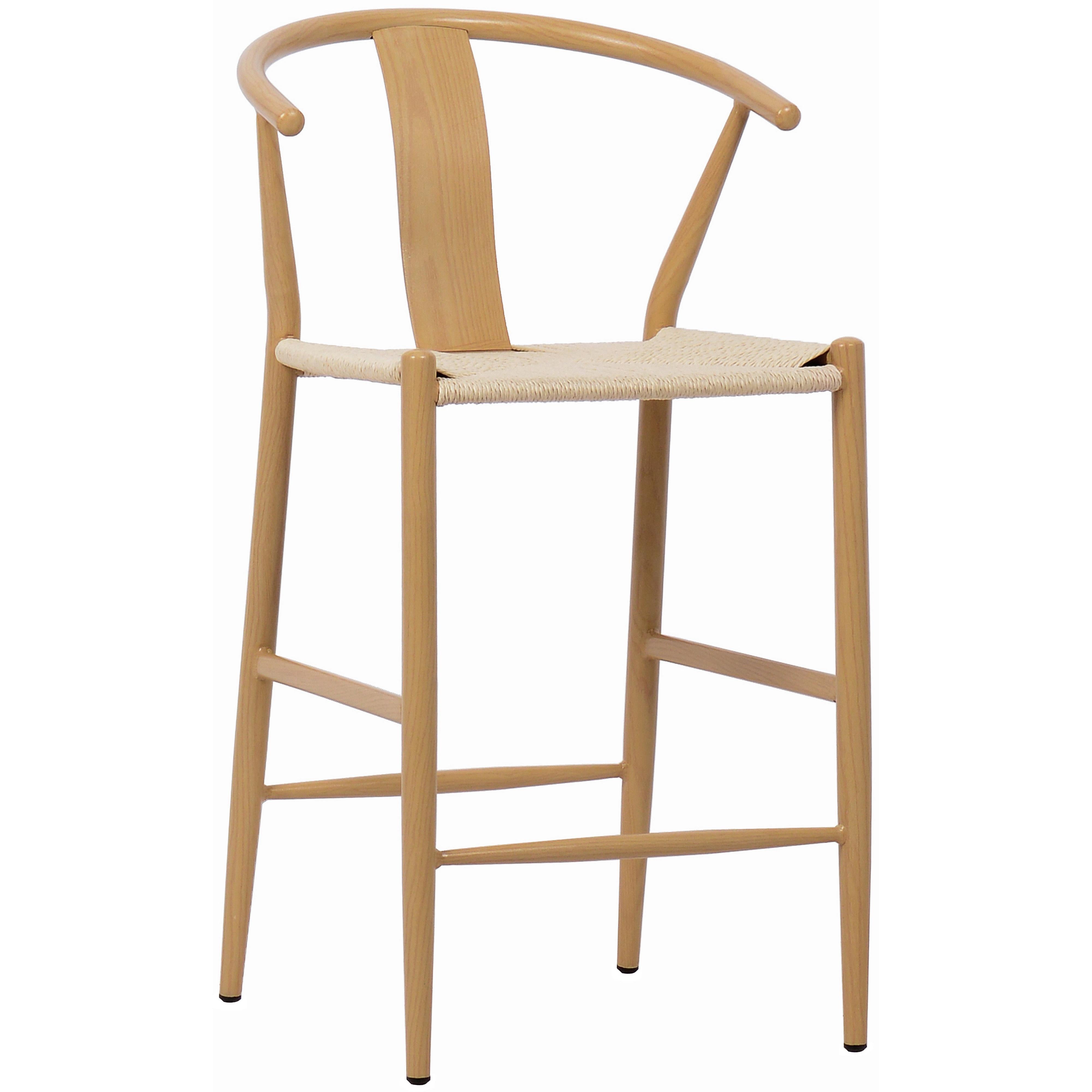 Meridian Beck Beige Hand Woven Rope Stool