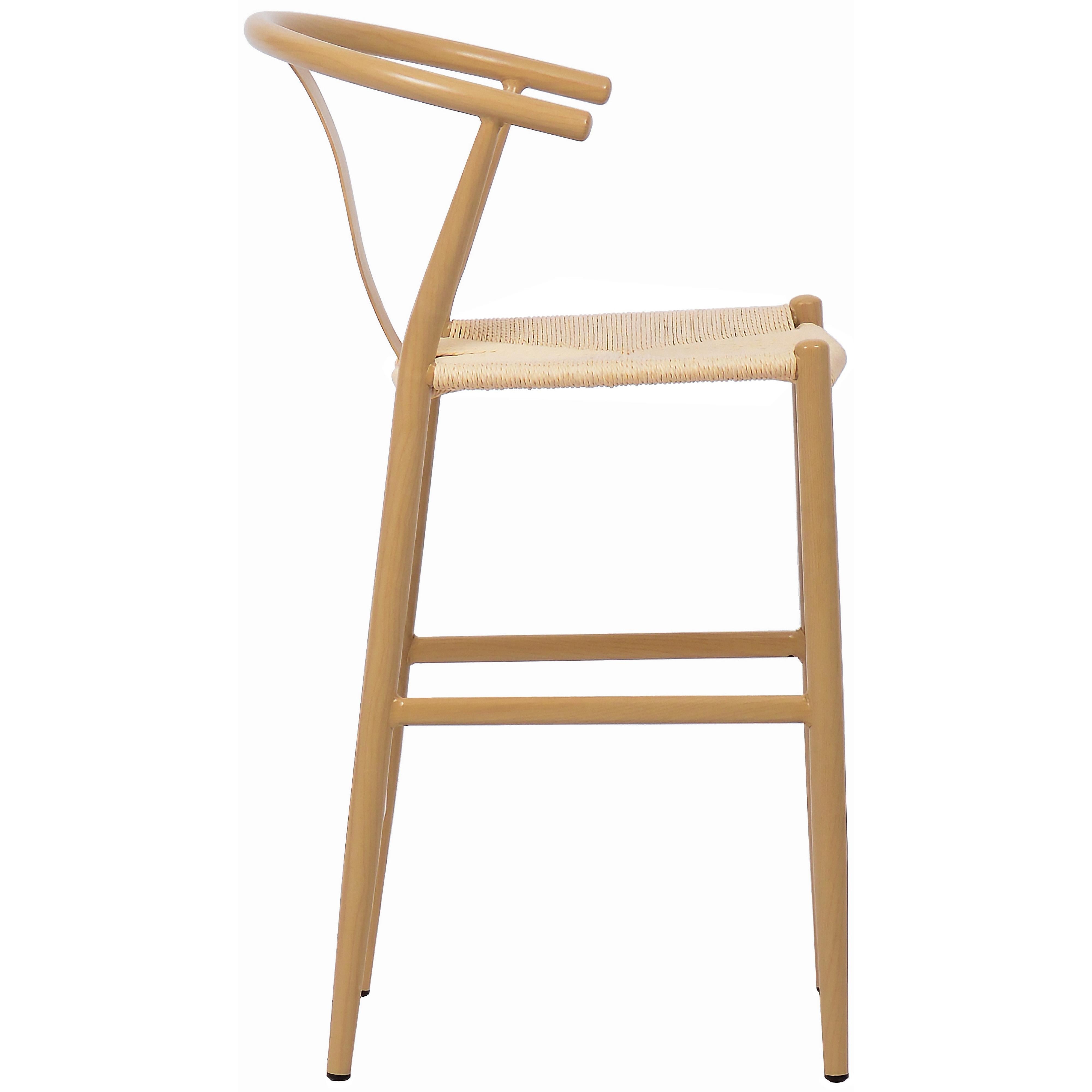 Meridian Beck Beige Hand Woven Rope Stool