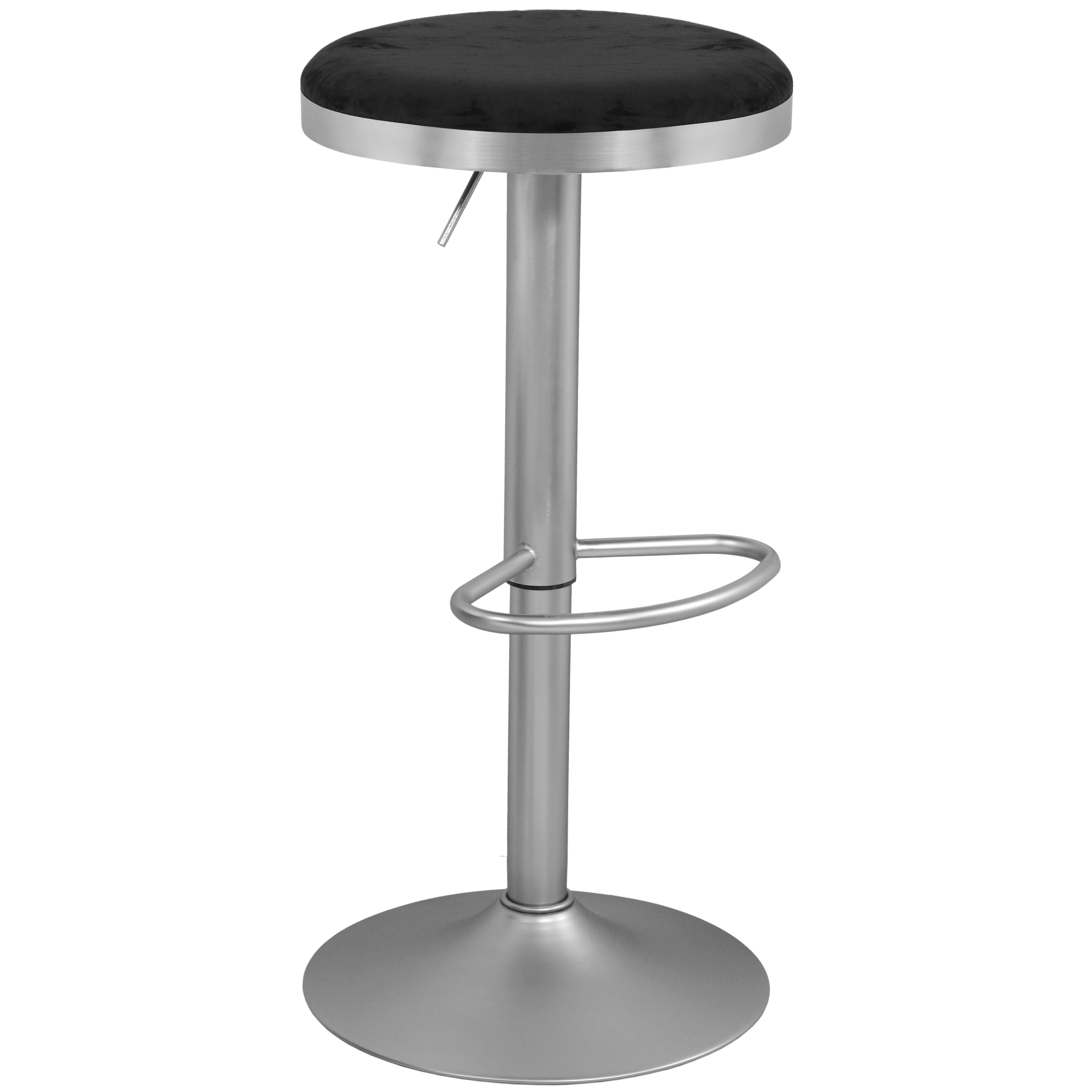 Meridian Brody Black Velvet Adjustable Stool