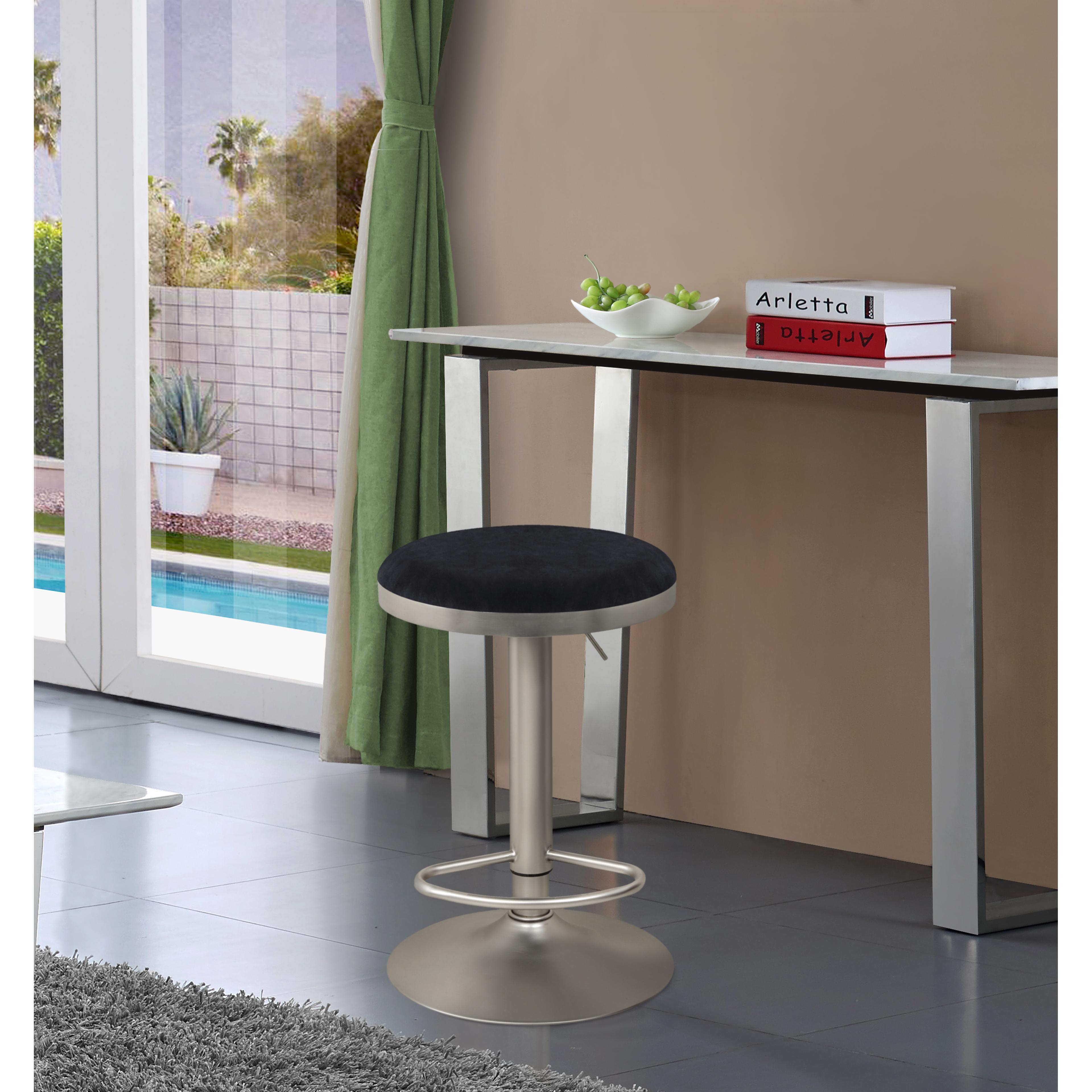 Meridian Brody Black Velvet Adjustable Stool