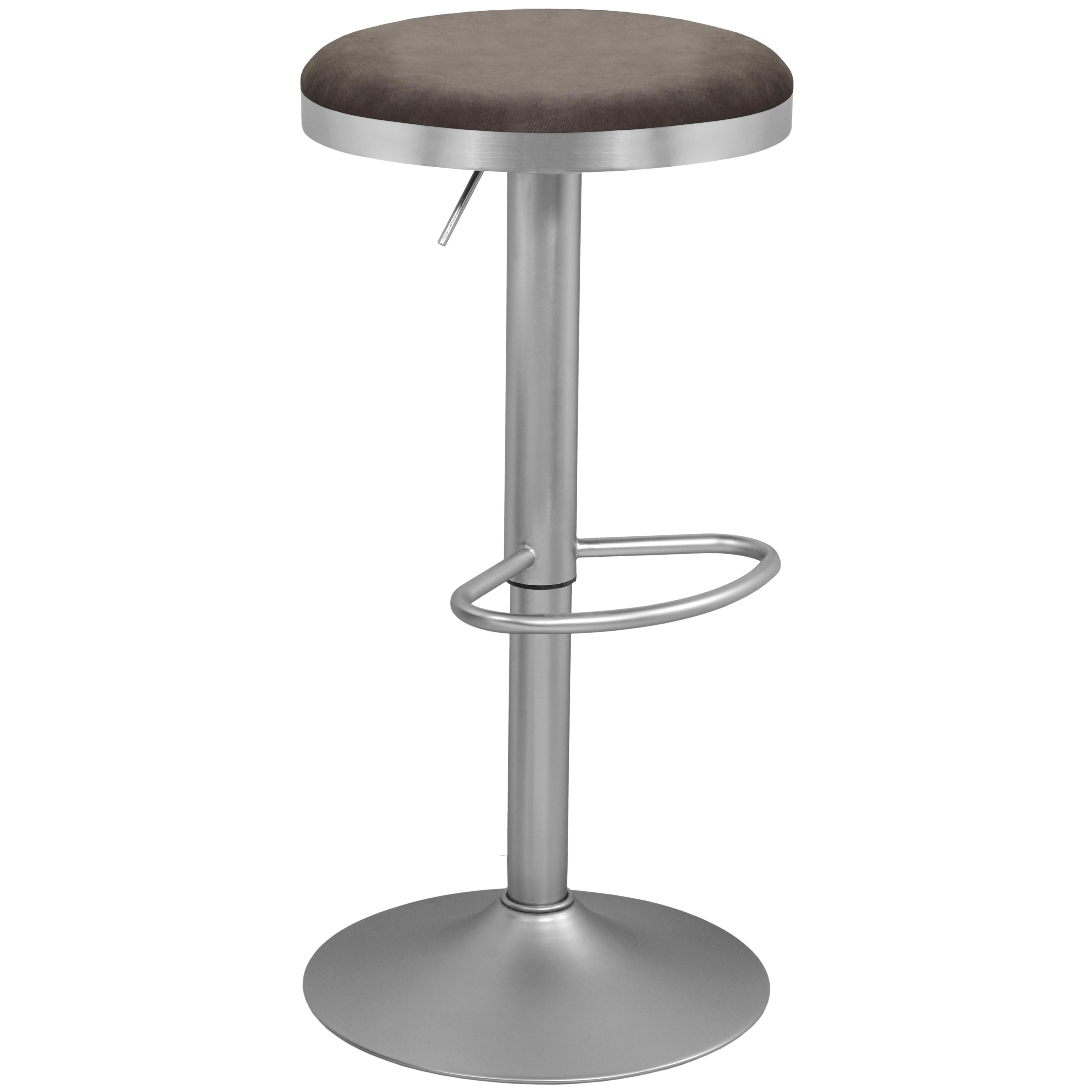 Meridian Brody Grey Velvet Adjustable Stool