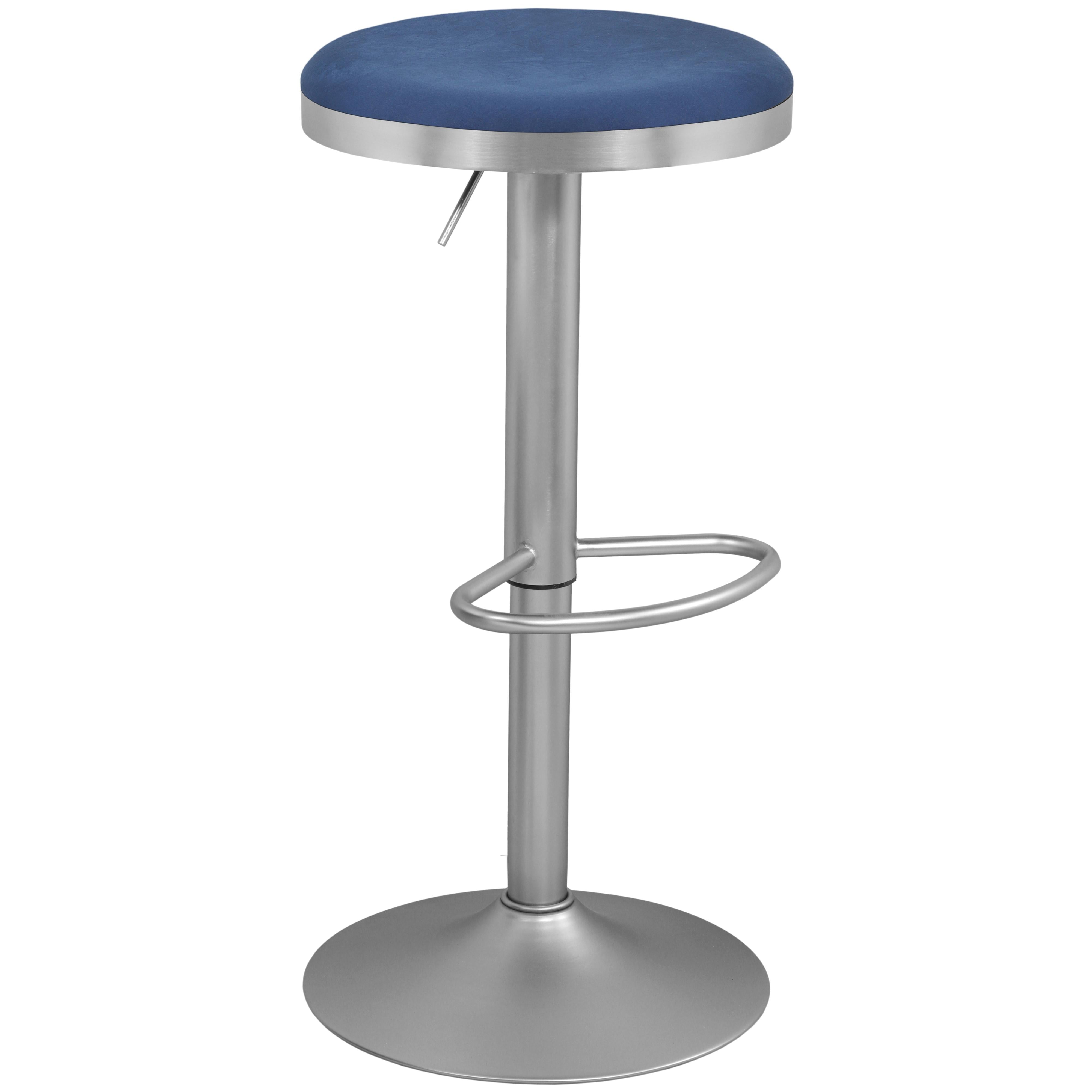 Meridian Brody Navy Velvet Adjustable Stool