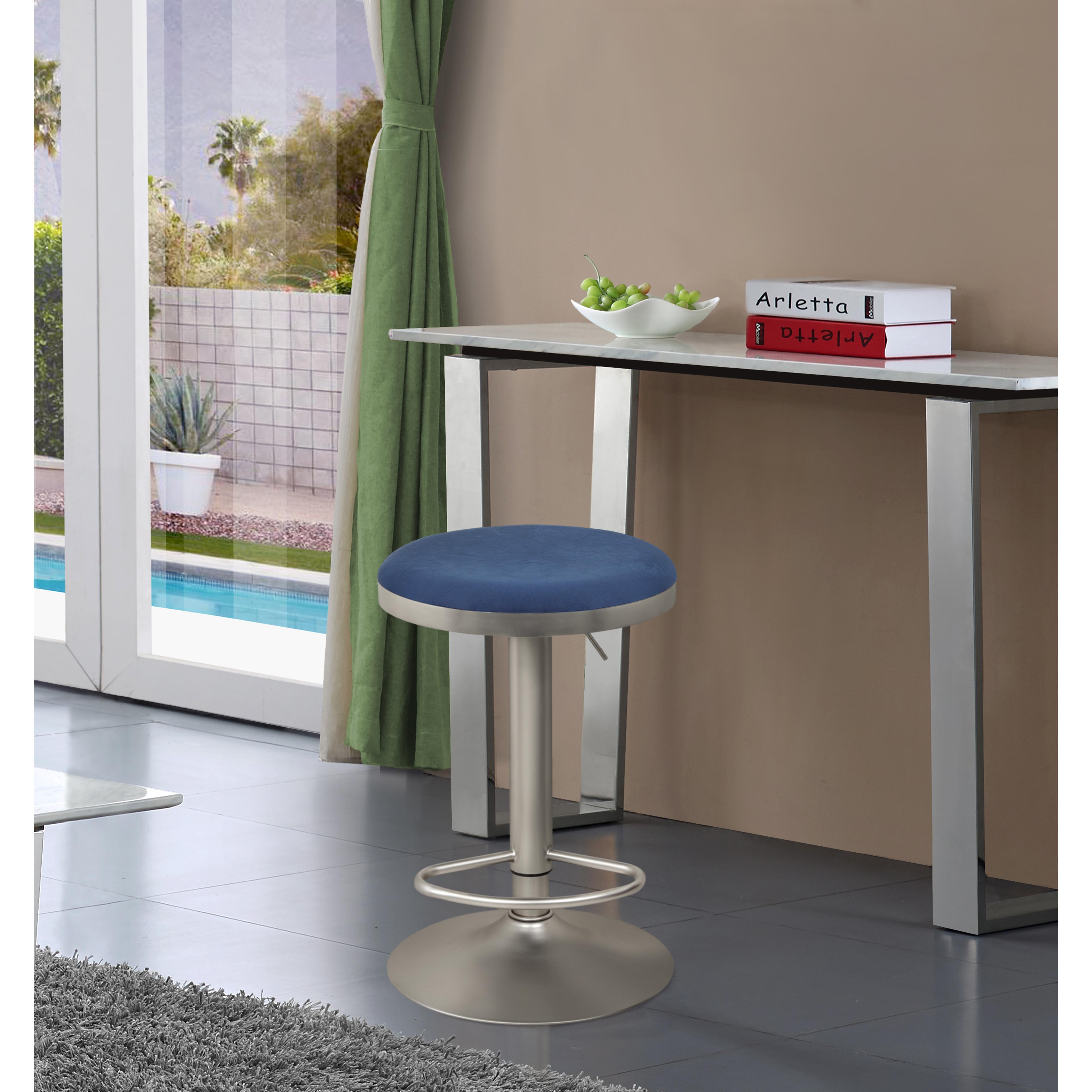 Meridian Brody Navy Velvet Adjustable Stool