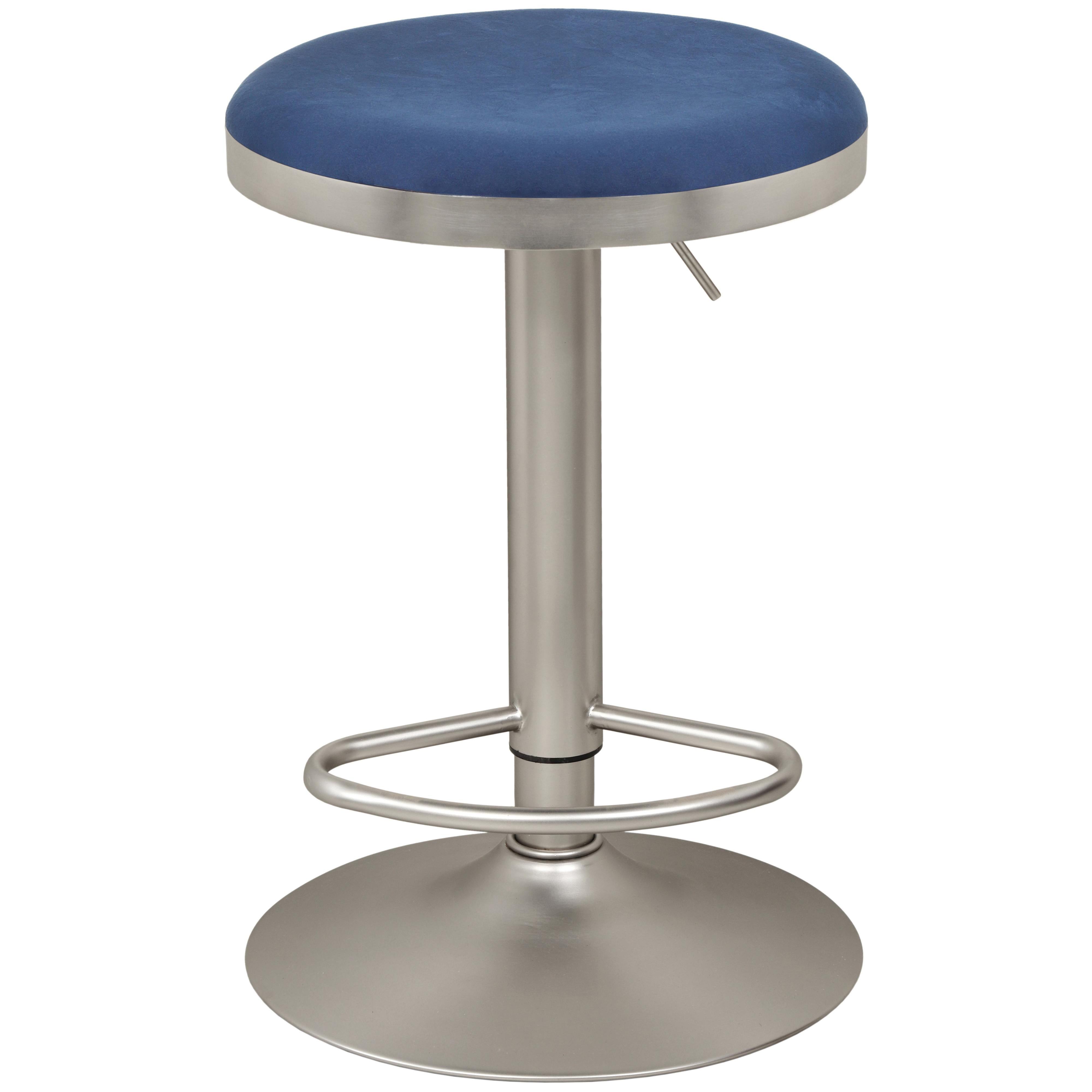 Meridian Brody Navy Velvet Adjustable Stool