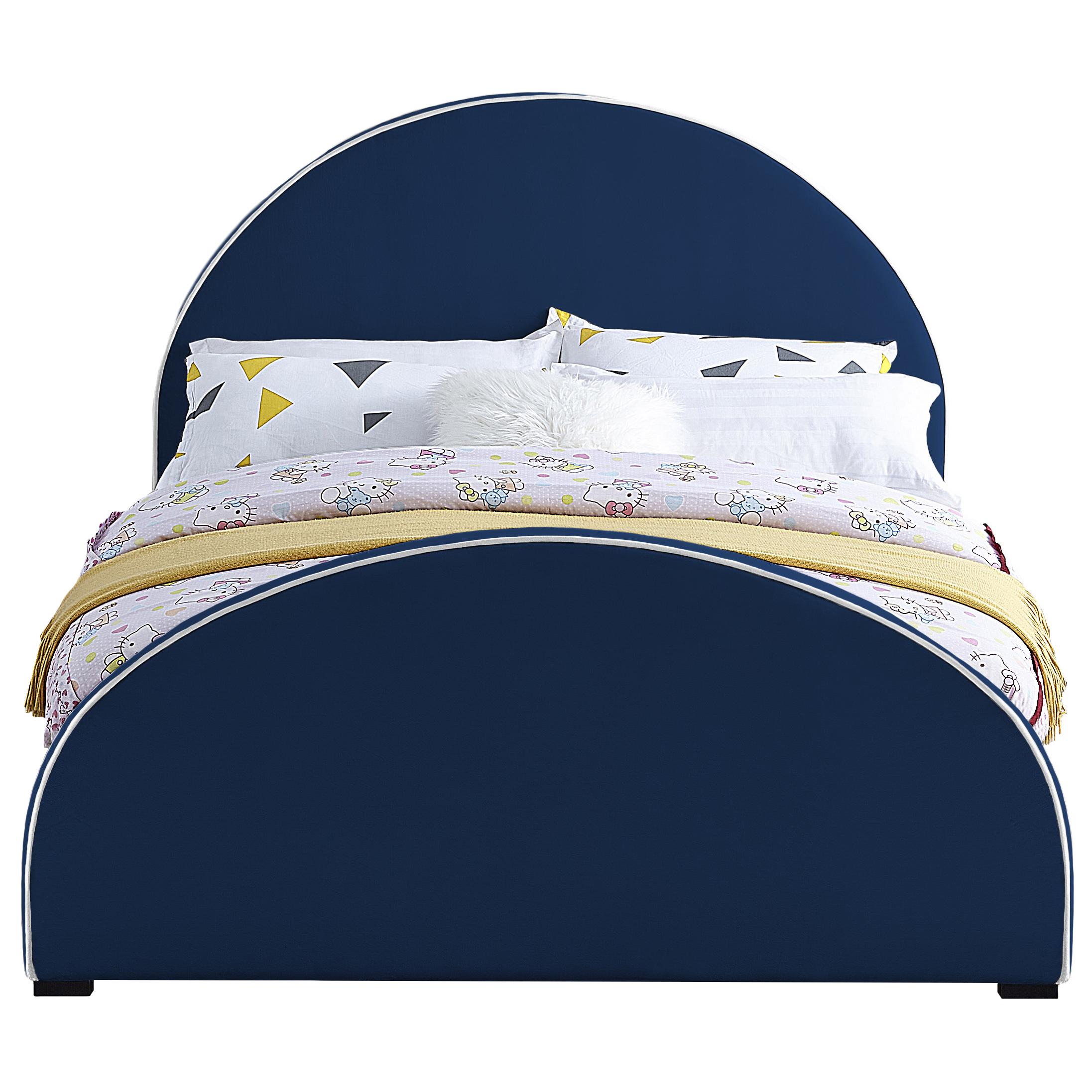 Meridian Brody Navy Velvet Full Bed