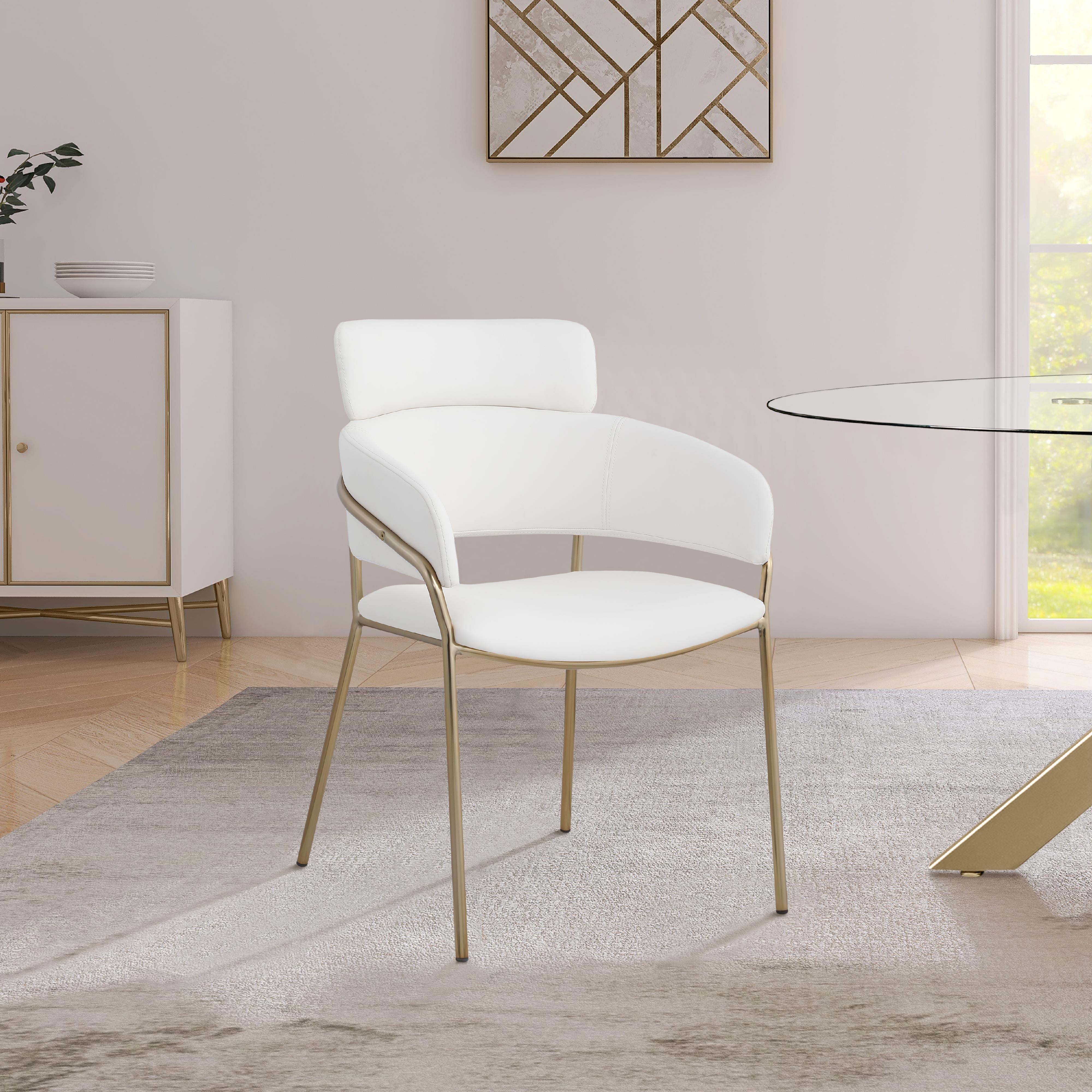 Meridian Yara Cream Vegan Leather Dining Chair