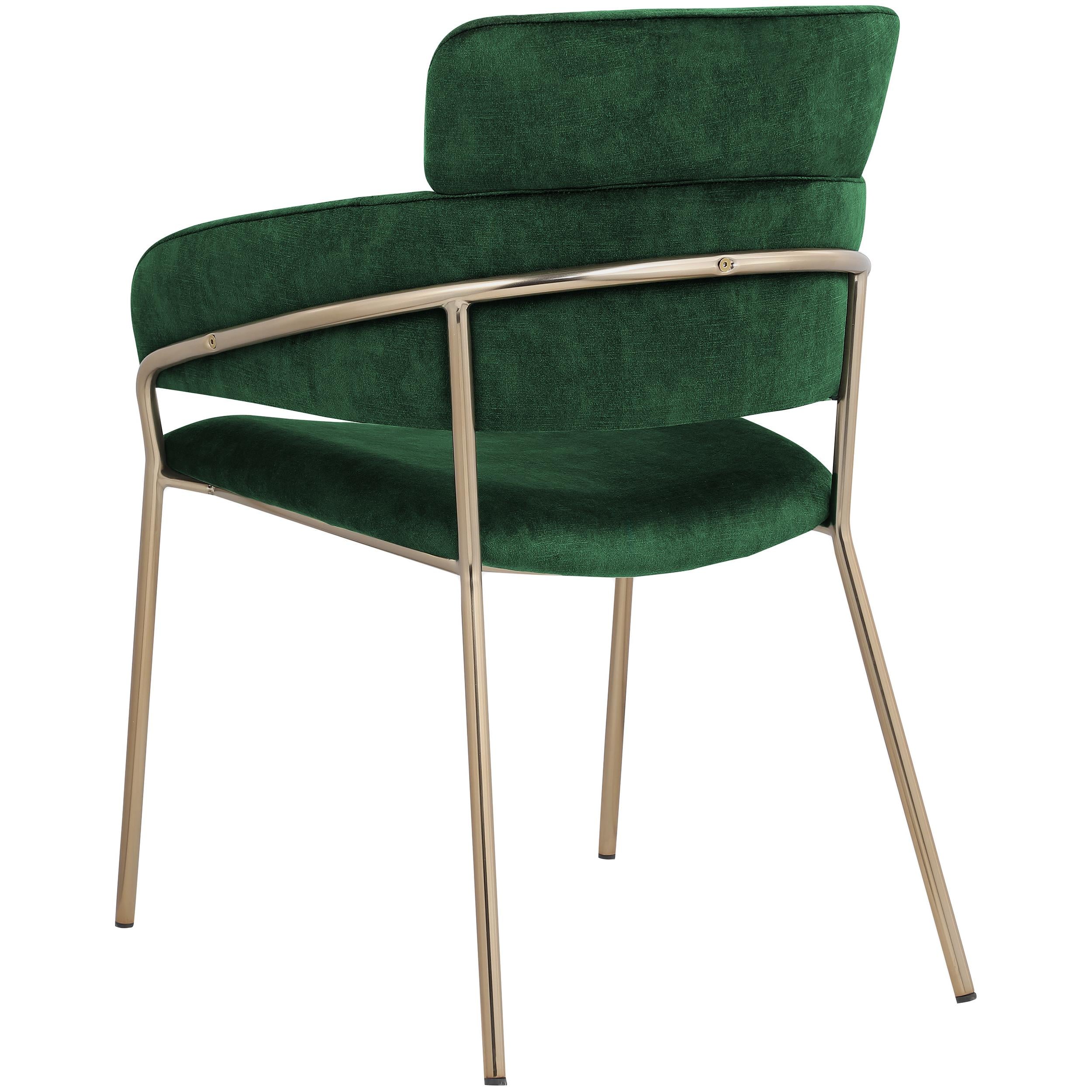 Meridian Yara Green Velvet Dining Chair