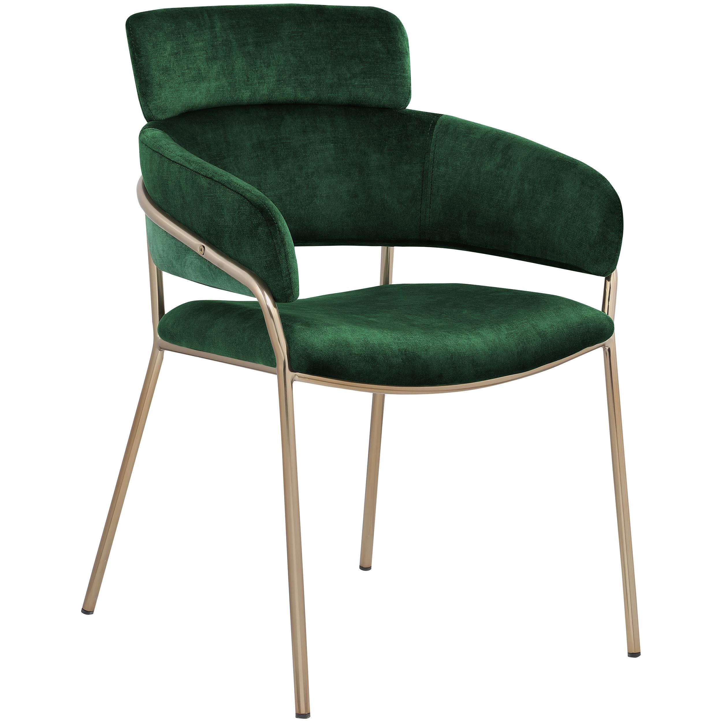 Meridian Yara Green Velvet Dining Chair