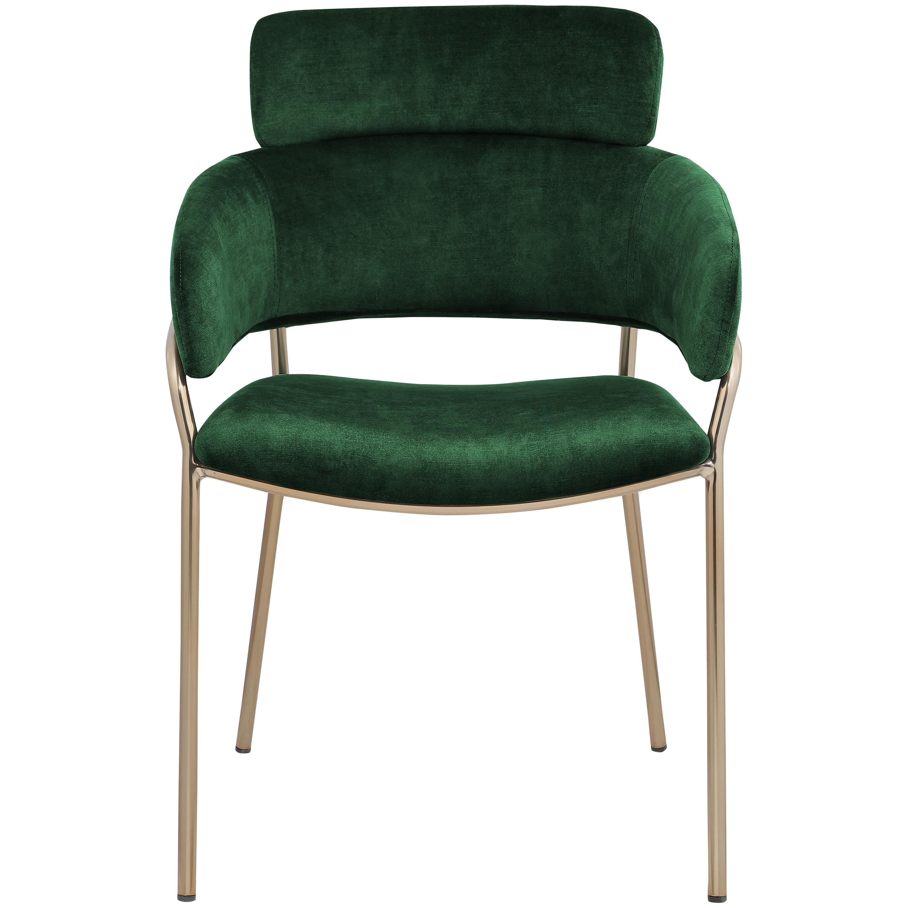 Meridian Yara Green Velvet Dining Chair