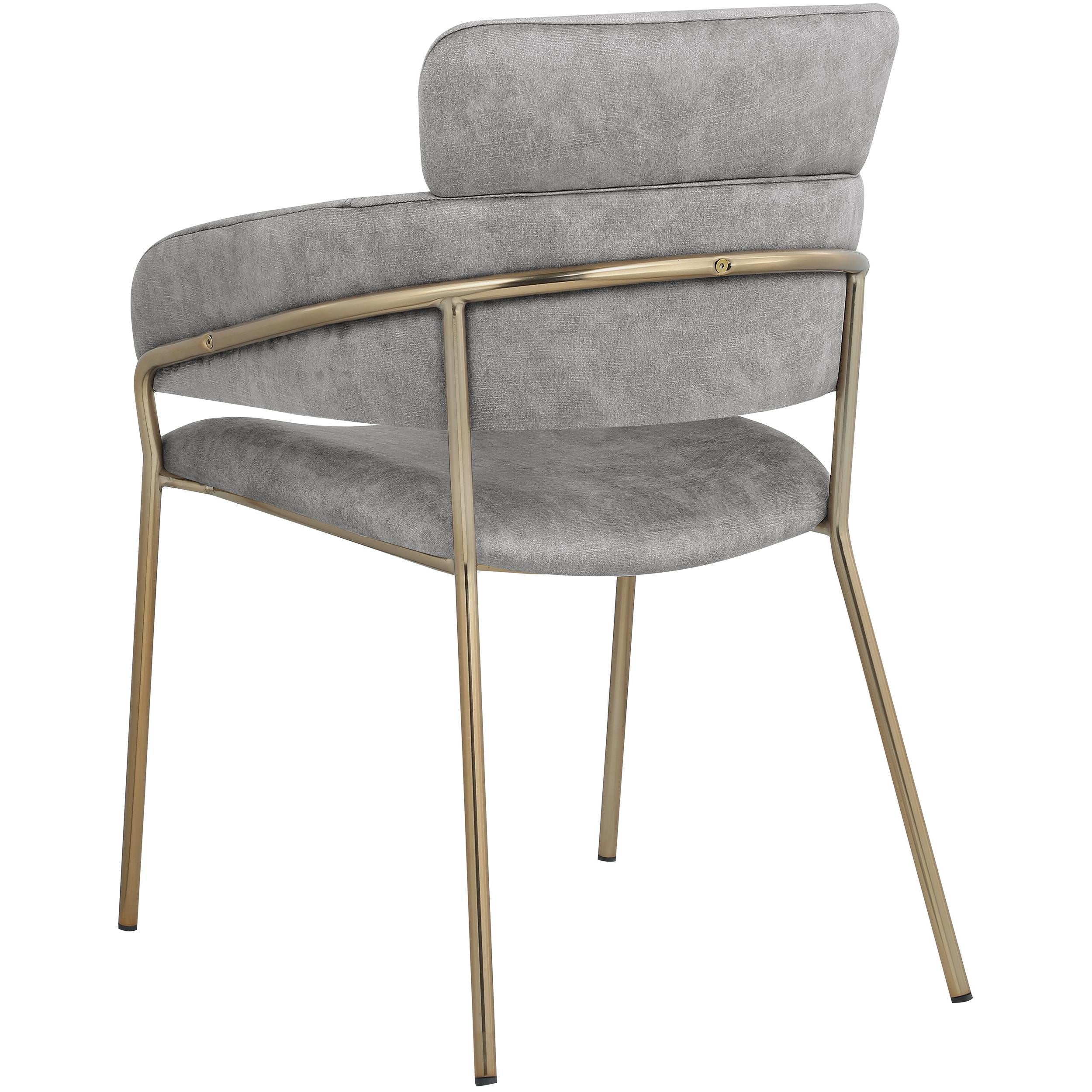 Meridian Yara Grey Velvet Dining Chair