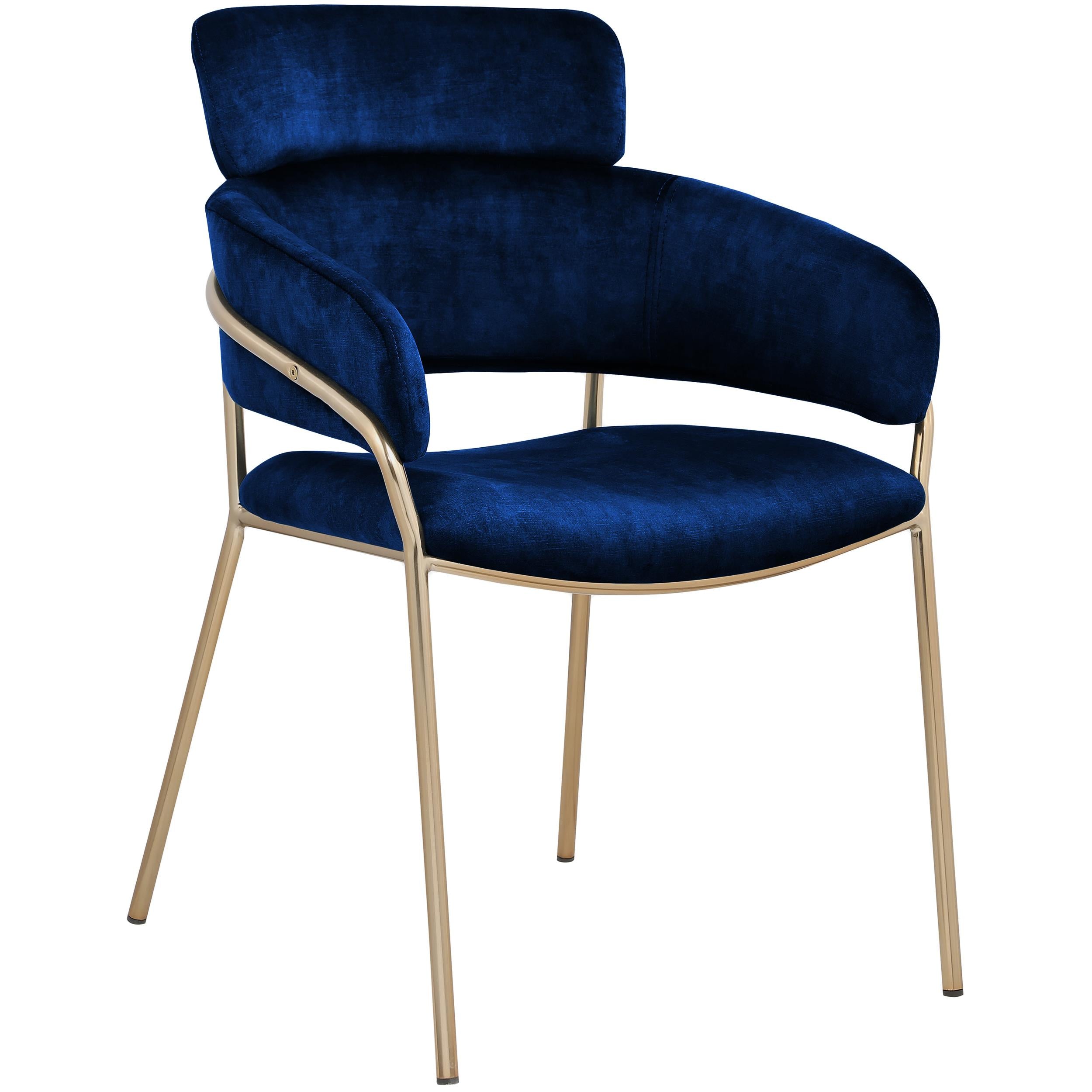 Meridian Yara Navy Velvet Dining Chair