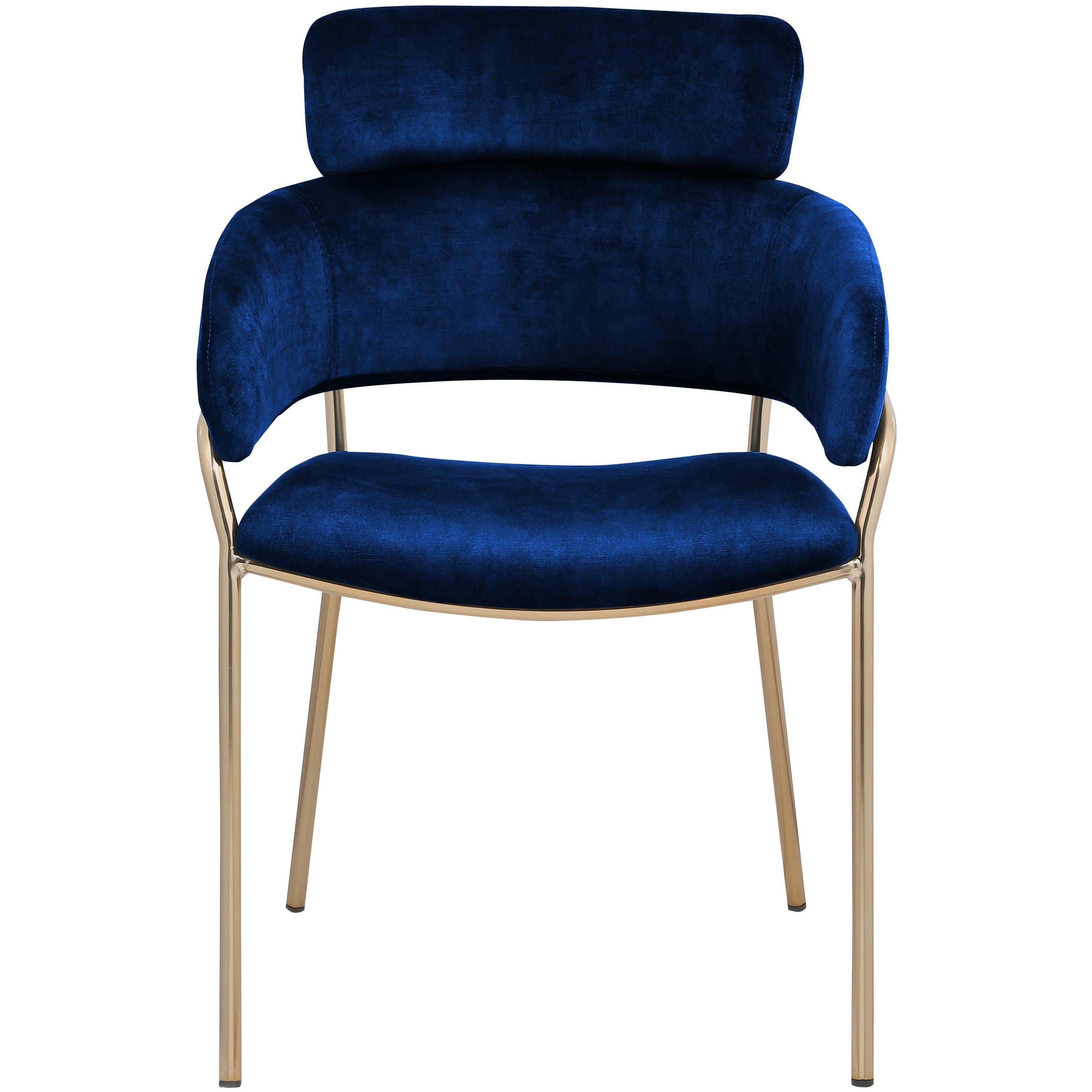 Meridian Yara Navy Velvet Dining Chair