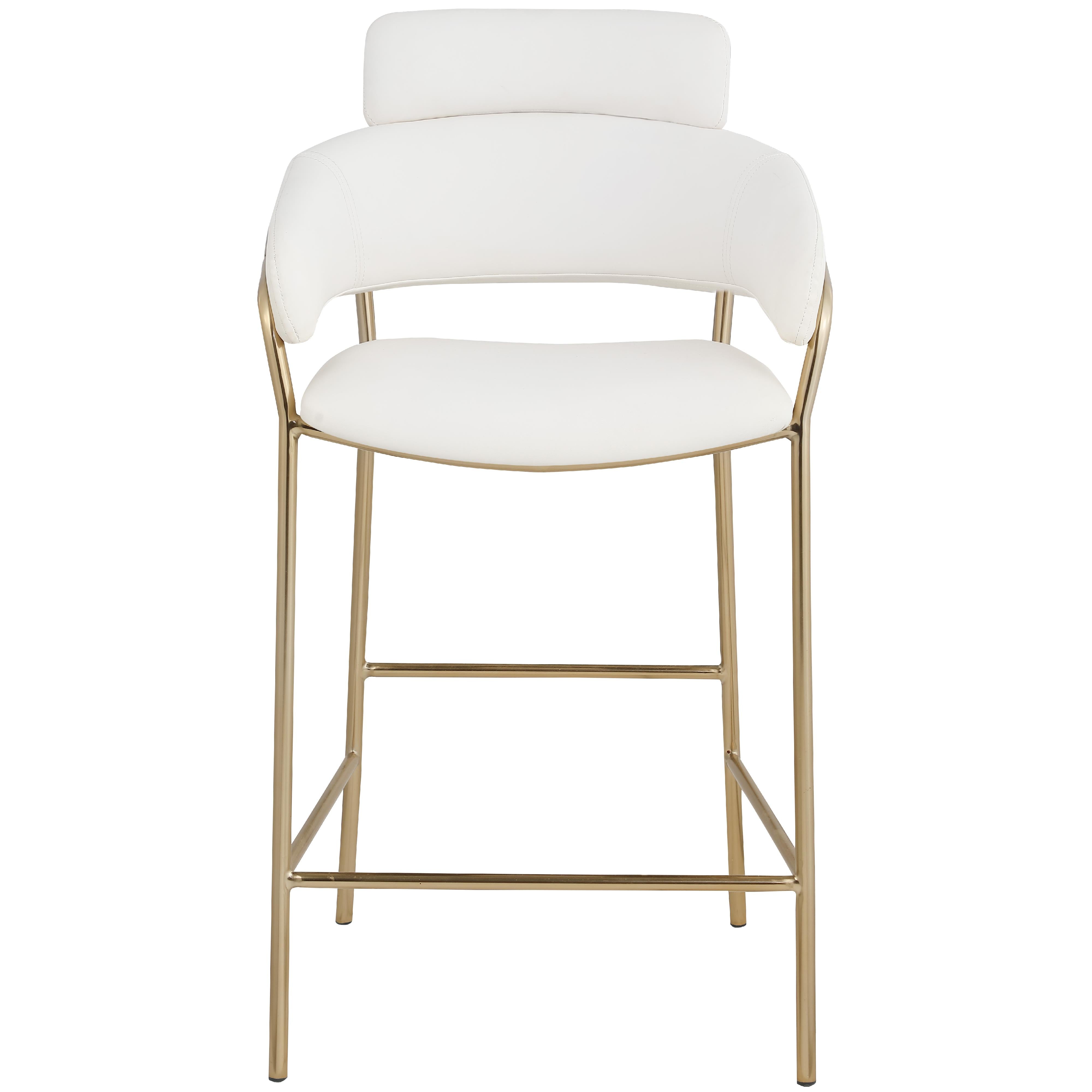 Meridian Yara Cream Vegan Leather Counter Stool