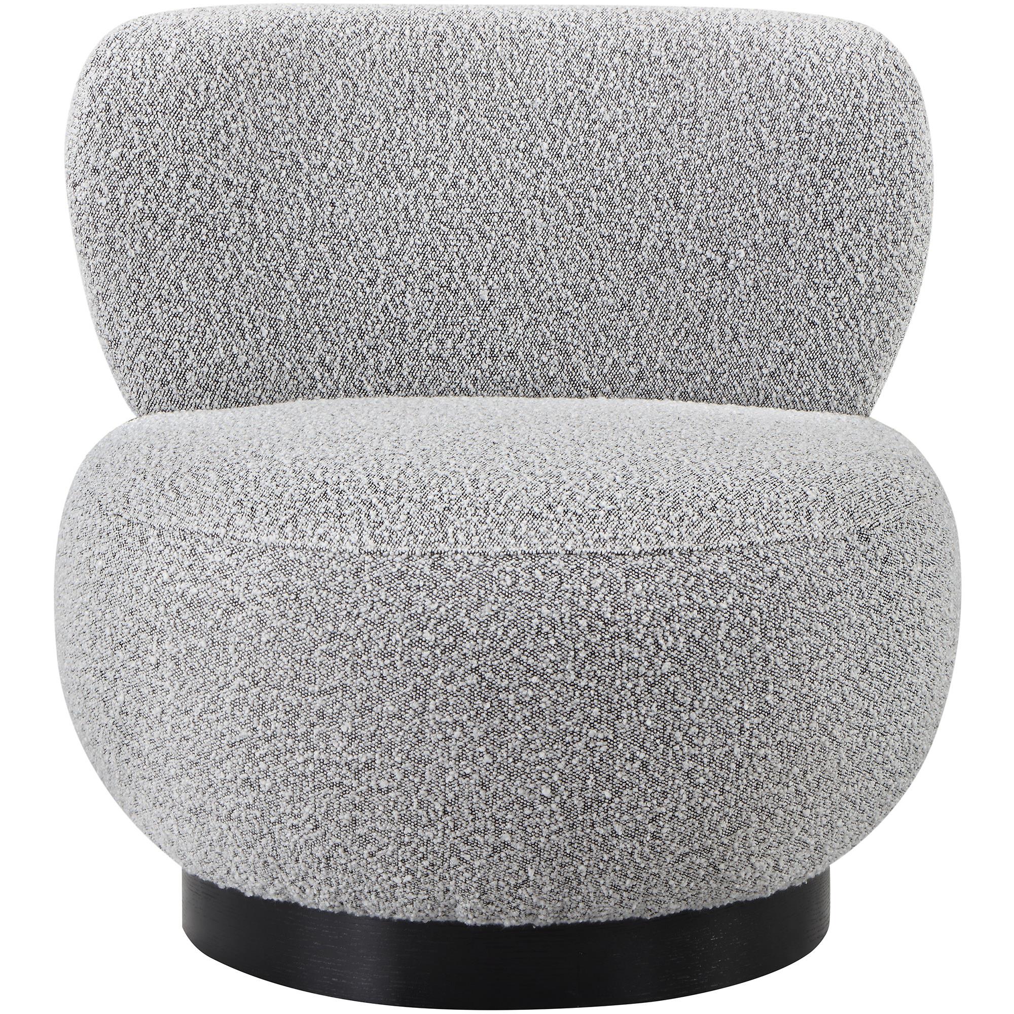 Meridian Calais Grey Boucle Fabric Accent Chair