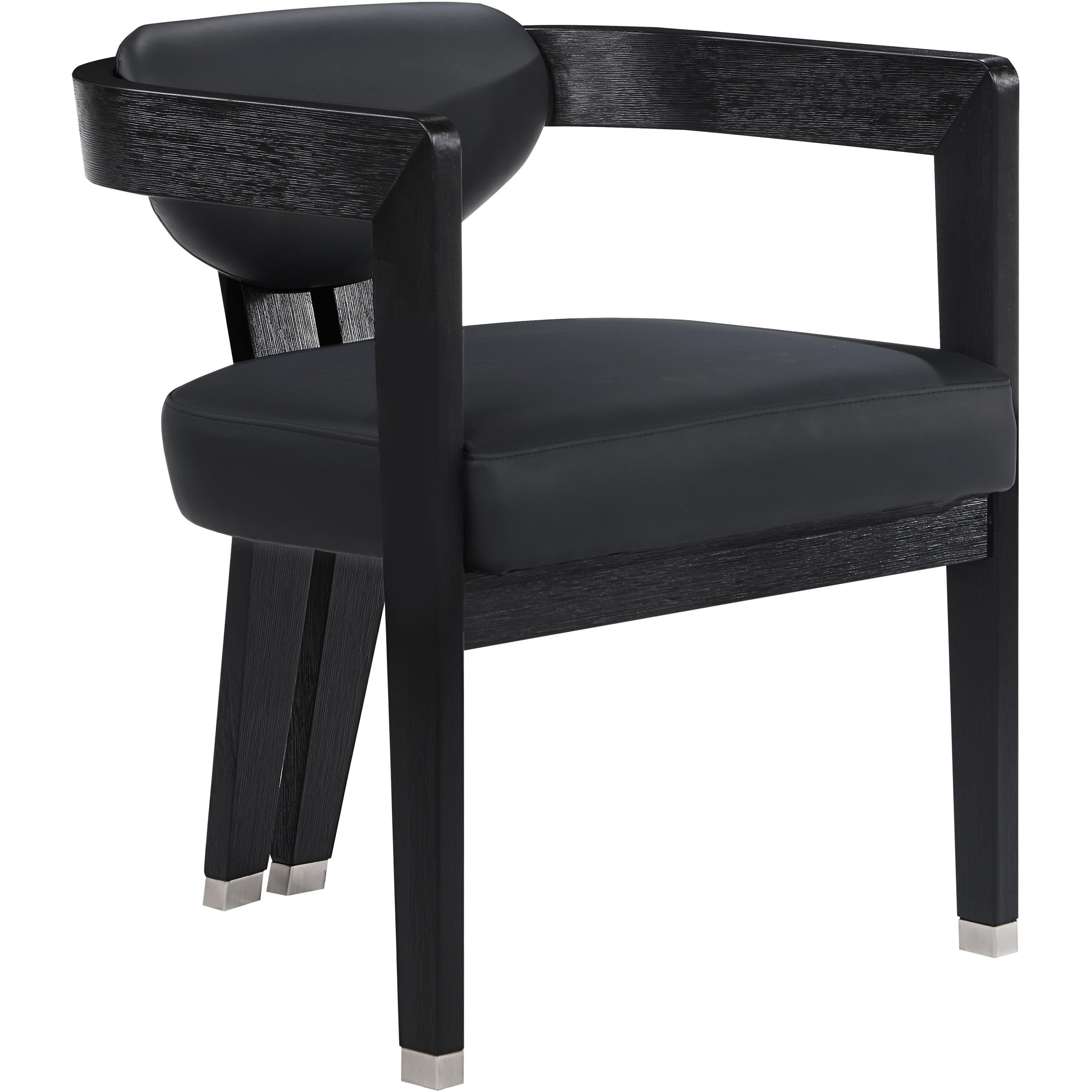 Meridian Carlyle Black Vegan Leather Dining Chair