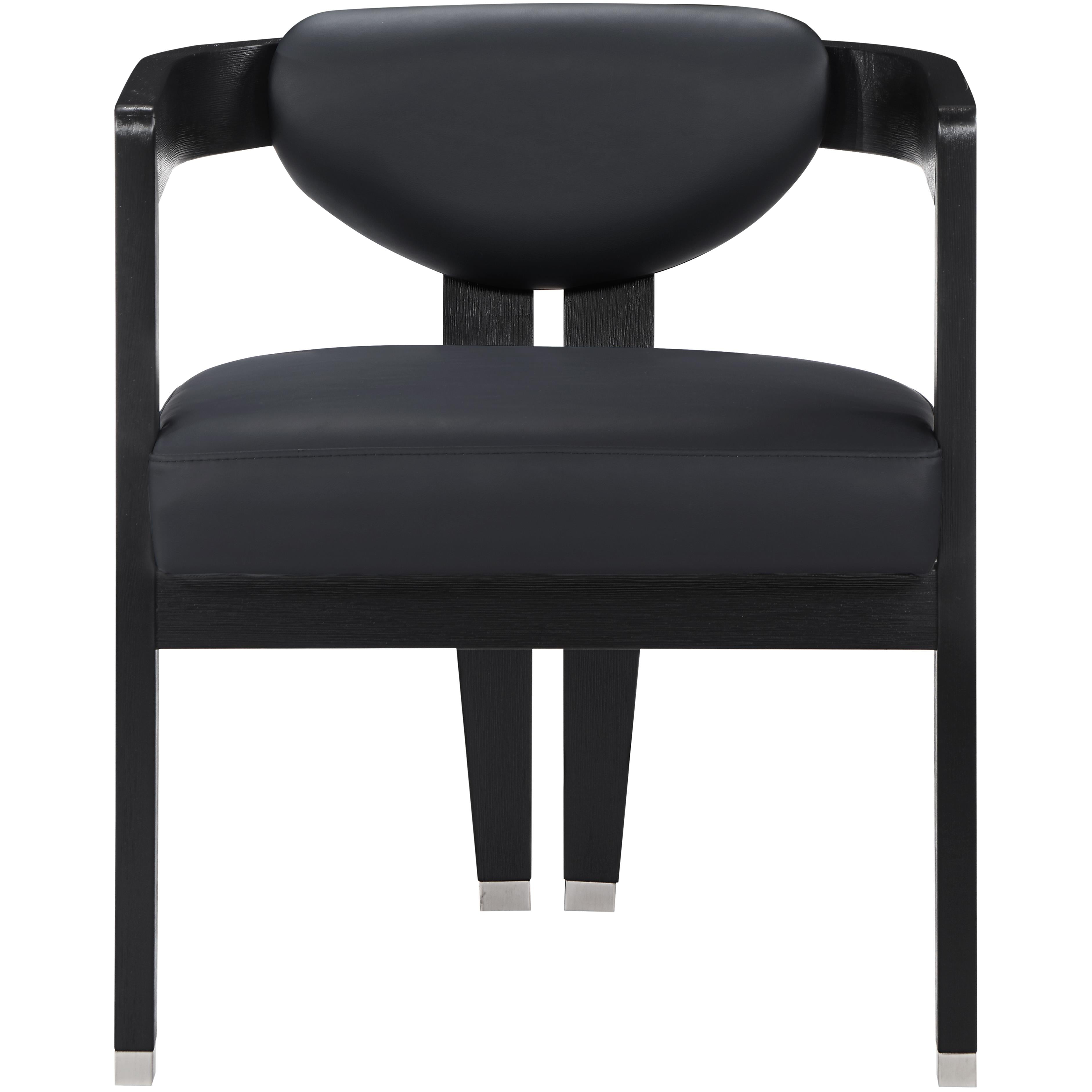 Meridian Carlyle Black Vegan Leather Dining Chair