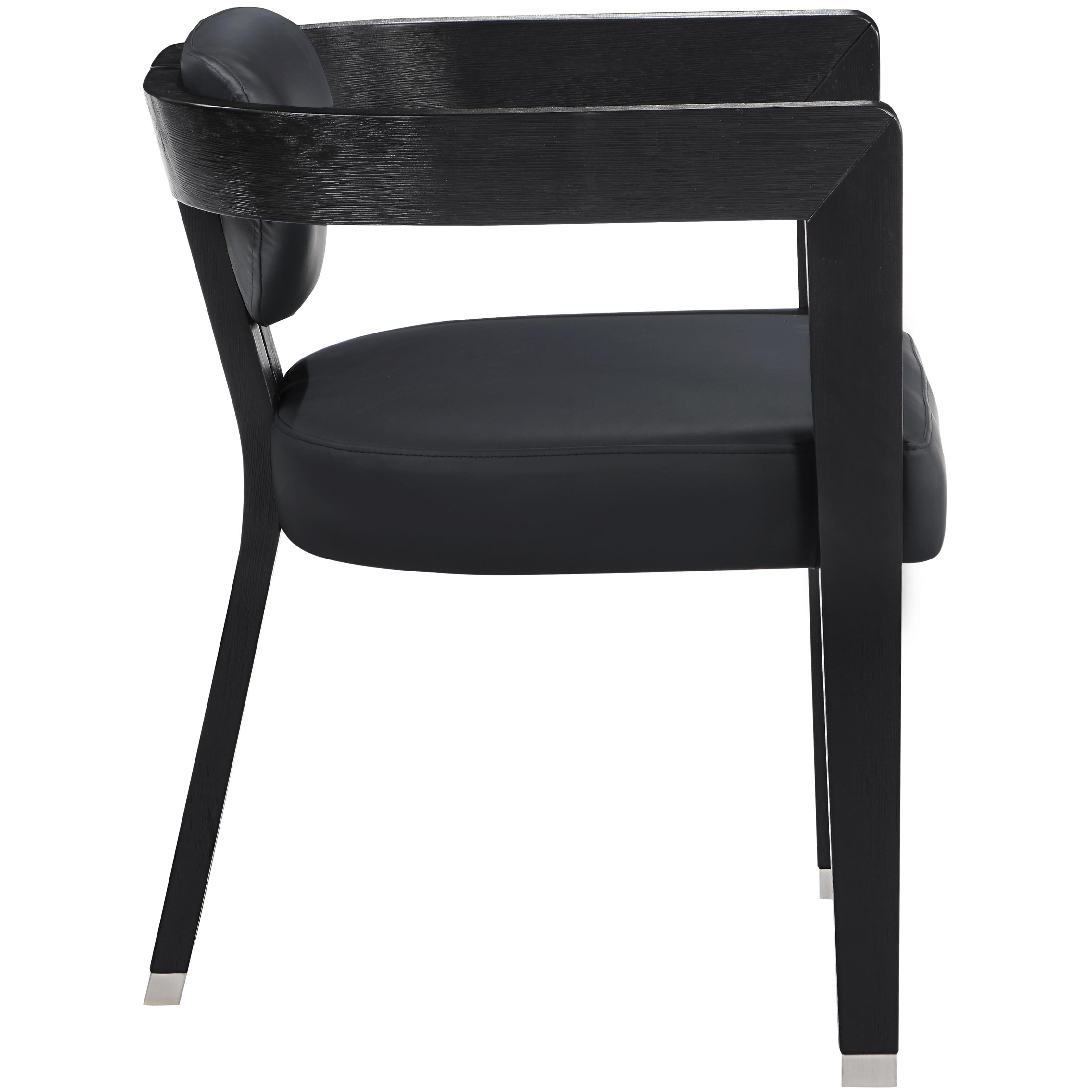 Meridian Carlyle Black Vegan Leather Dining Chair