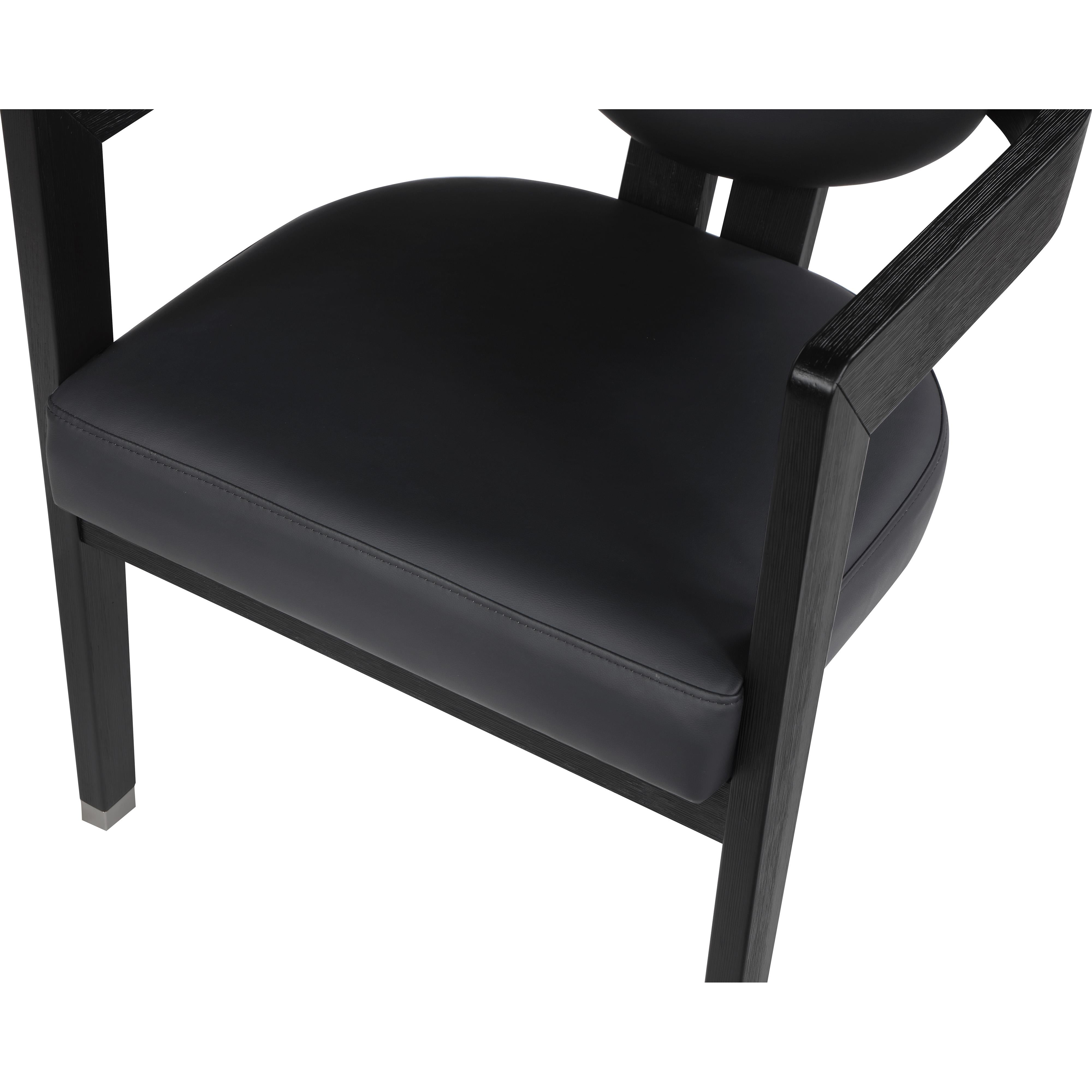 Meridian Carlyle Black Vegan Leather Dining Chair