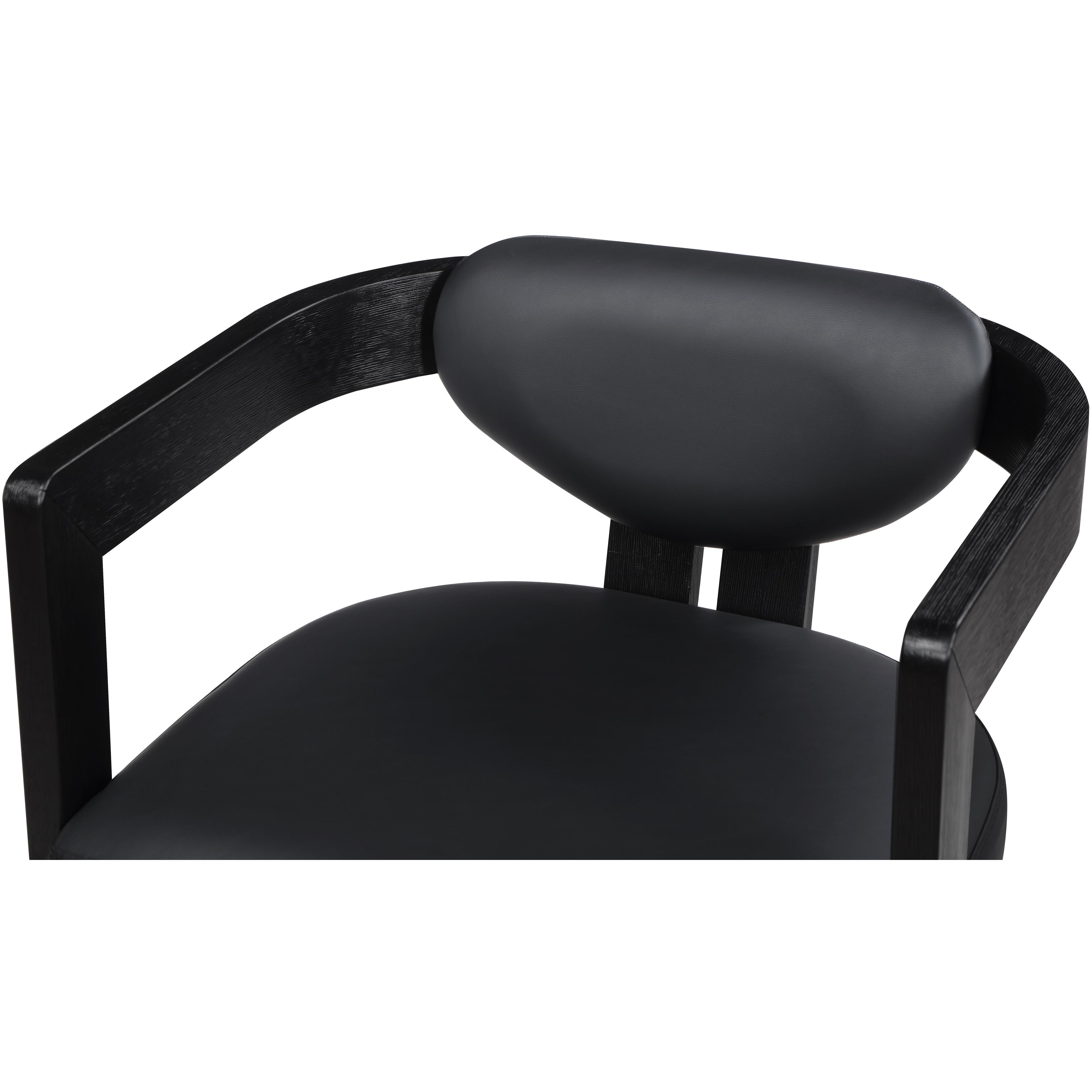 Meridian Carlyle Black Vegan Leather Dining Chair