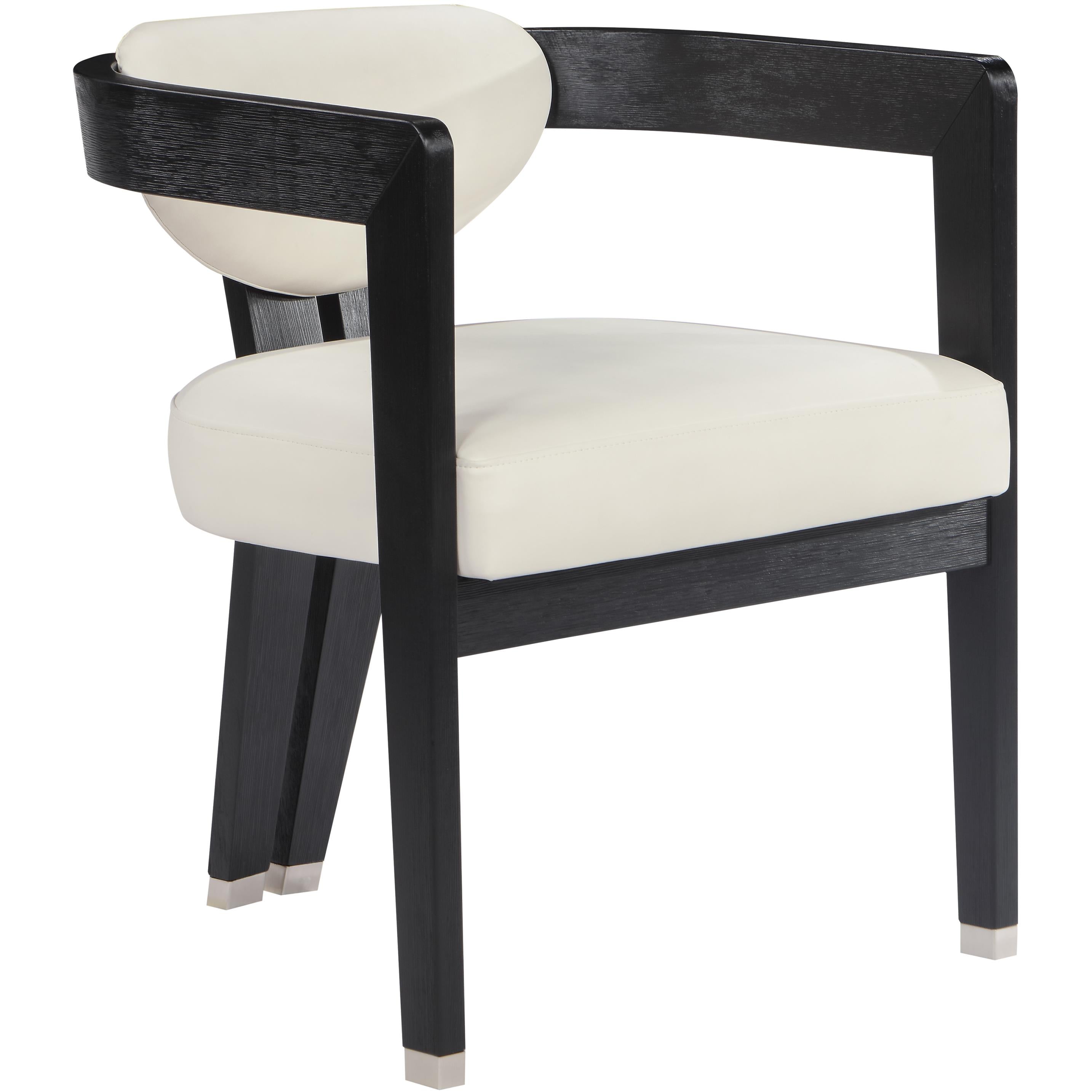 Meridian Carlyle Cream Vegan Leather Dining Chair