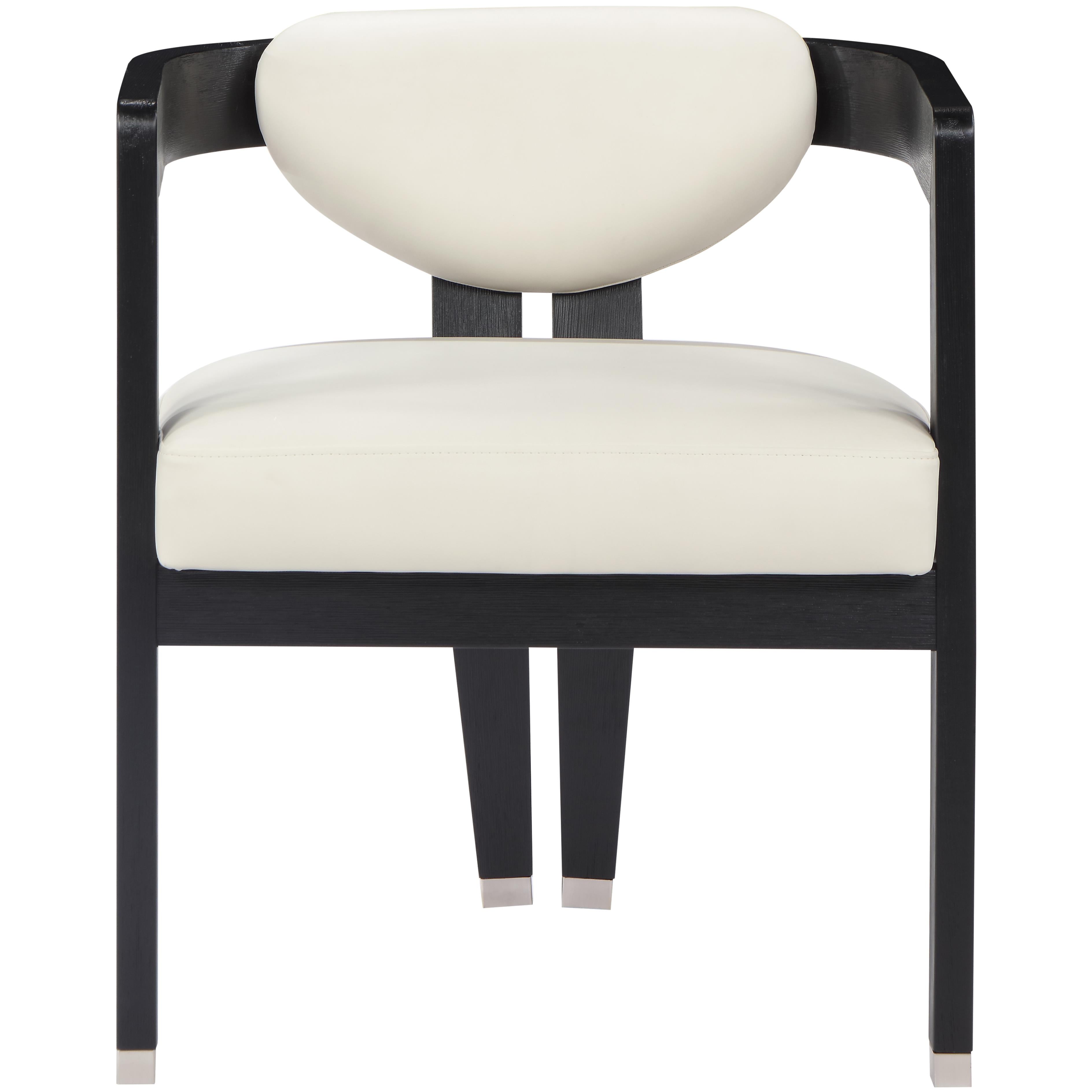 Meridian Carlyle Cream Vegan Leather Dining Chair