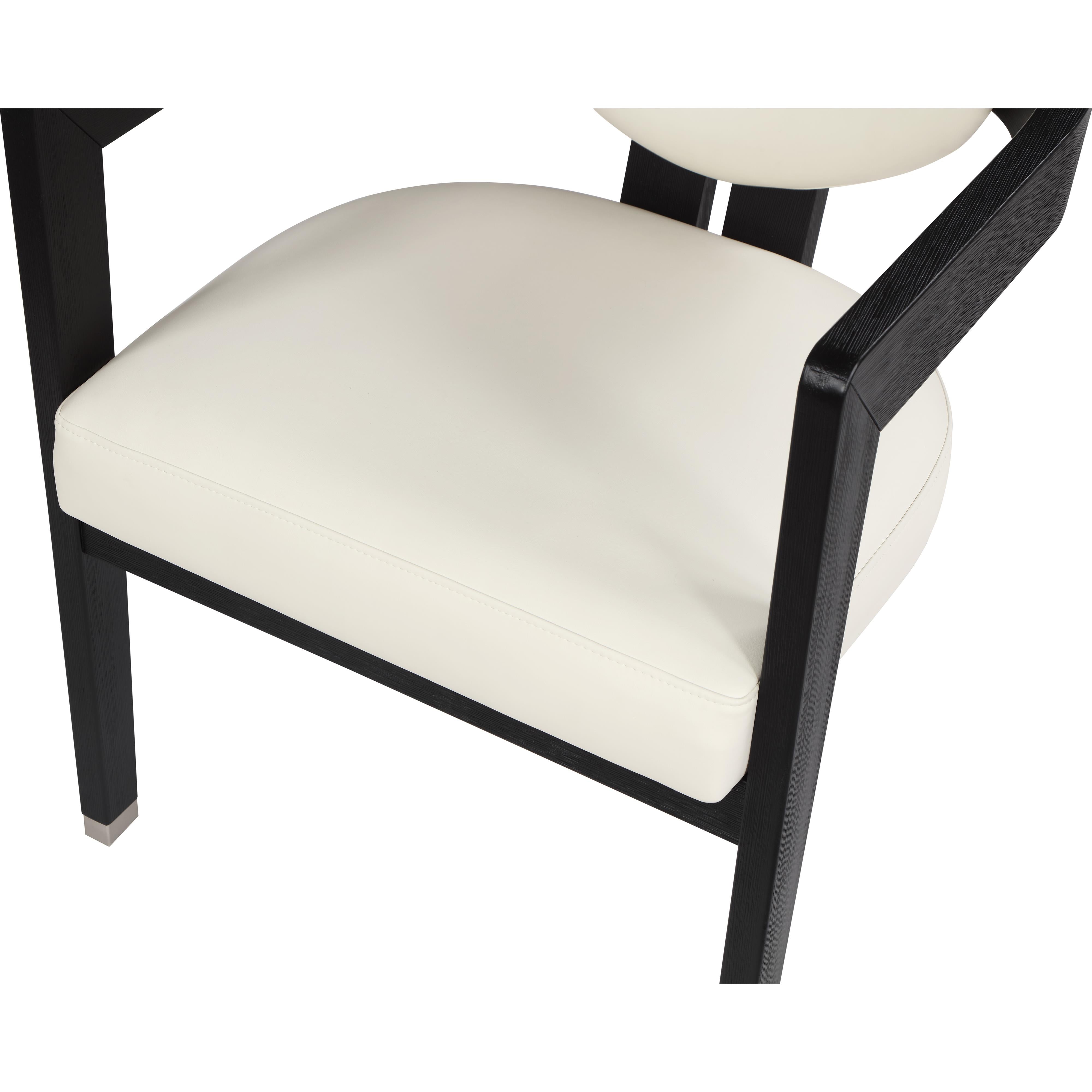 Meridian Carlyle Cream Vegan Leather Dining Chair