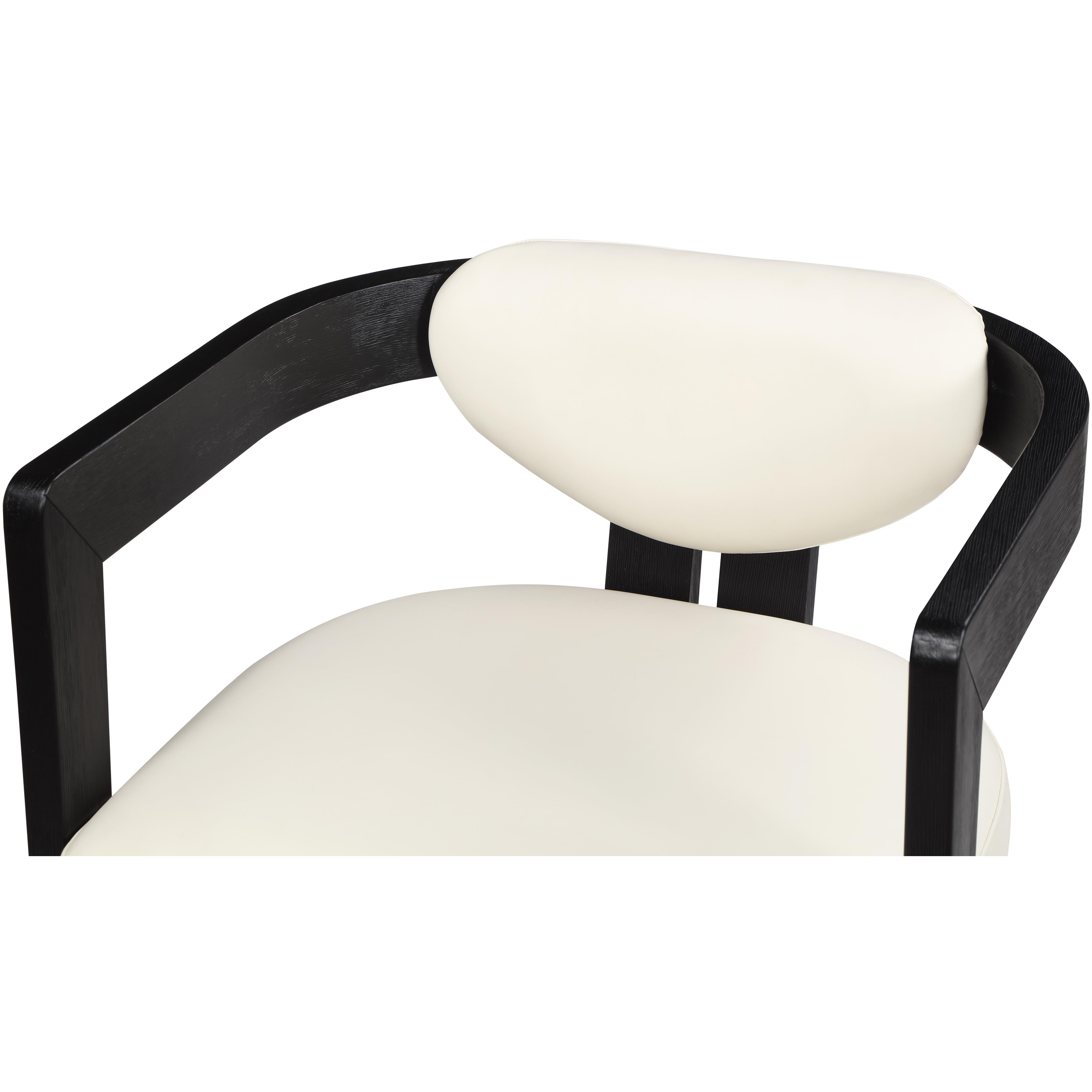 Meridian Carlyle Cream Vegan Leather Dining Chair