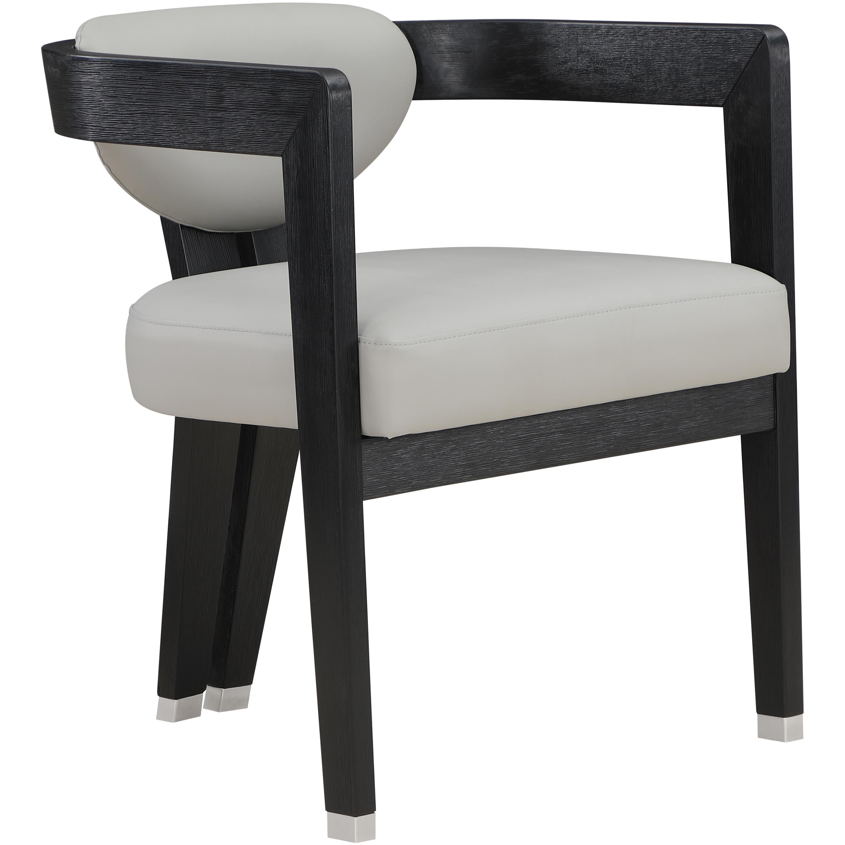 Meridian Carlyle Grey Vegan Leather Dining Chair