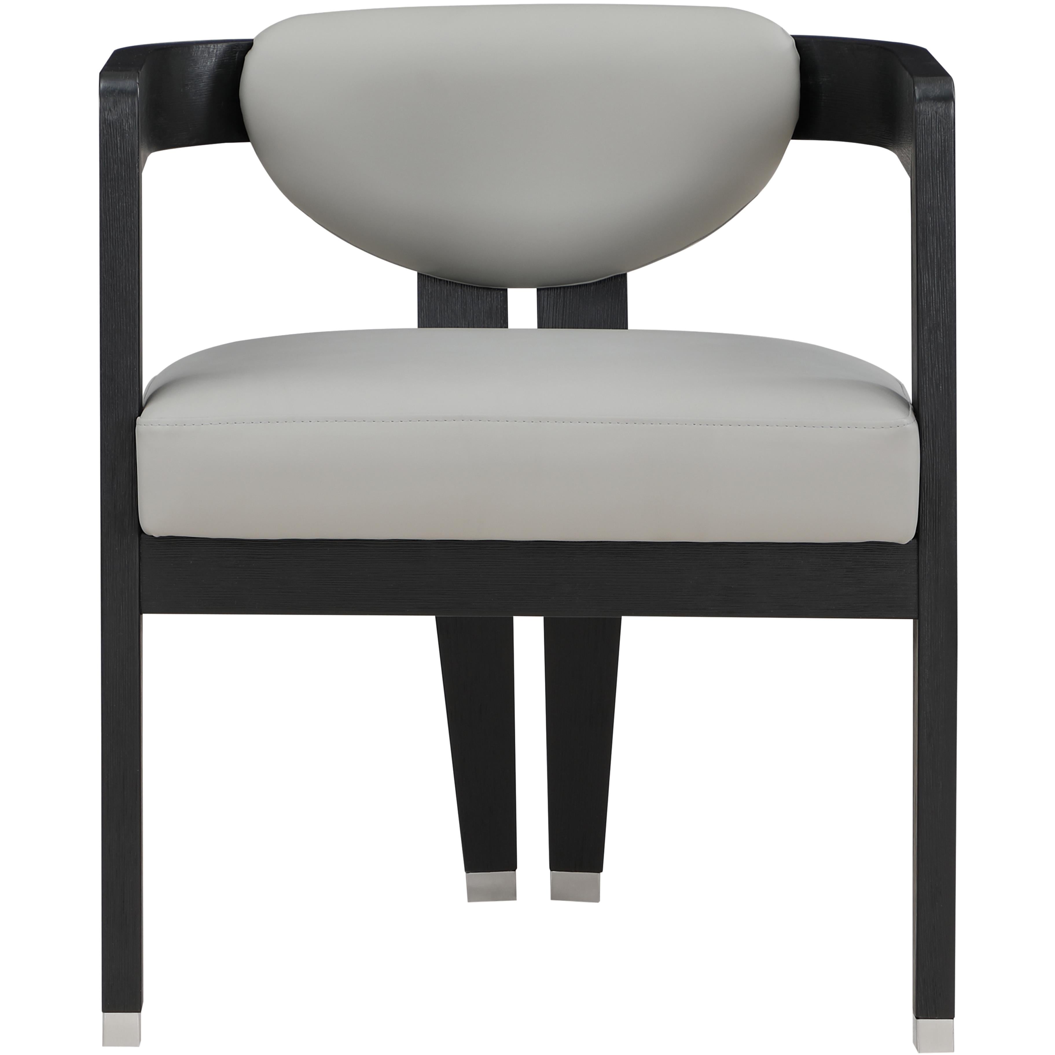 Meridian Carlyle Grey Vegan Leather Dining Chair