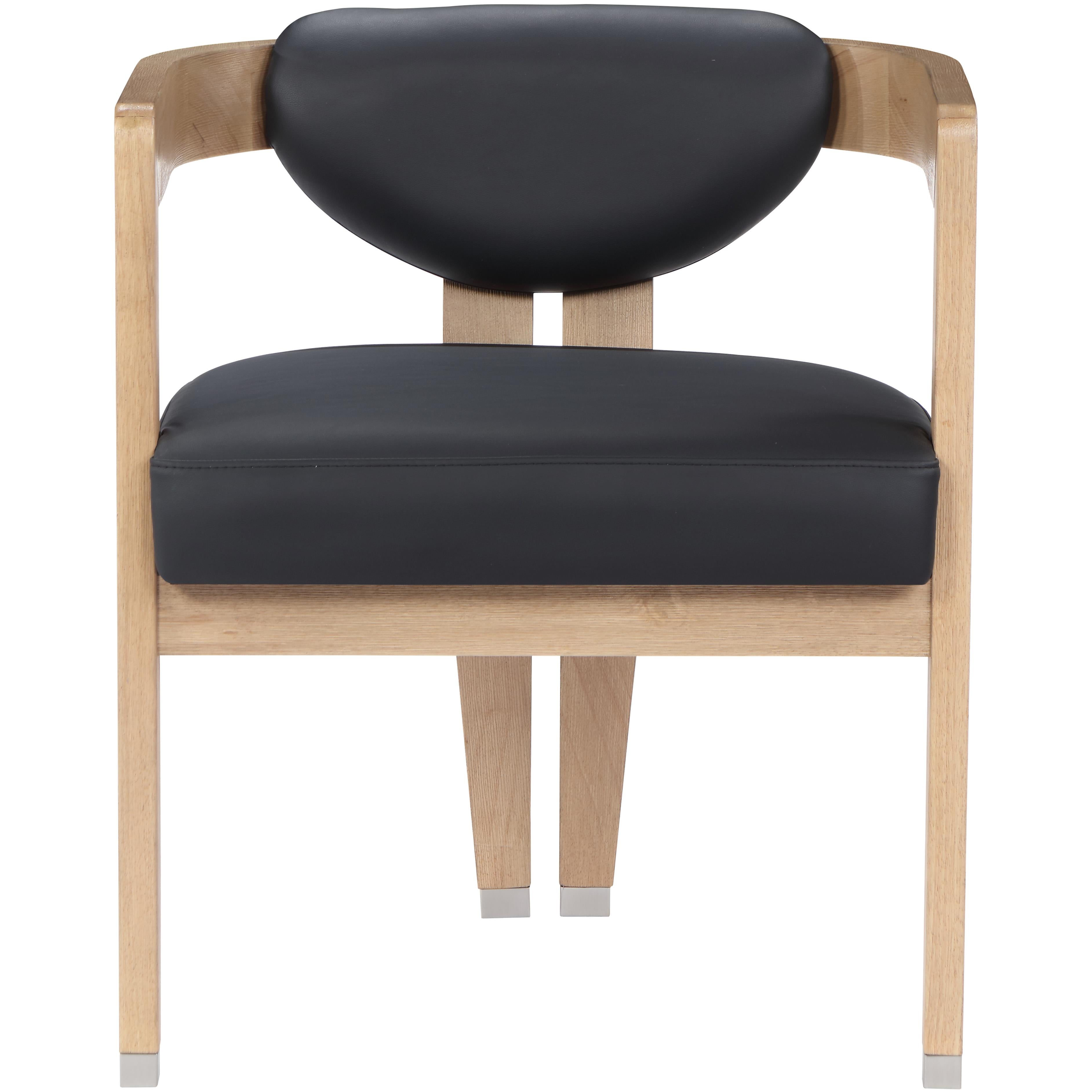 Meridian Carlyle Black Vegan Leather Dining Chair