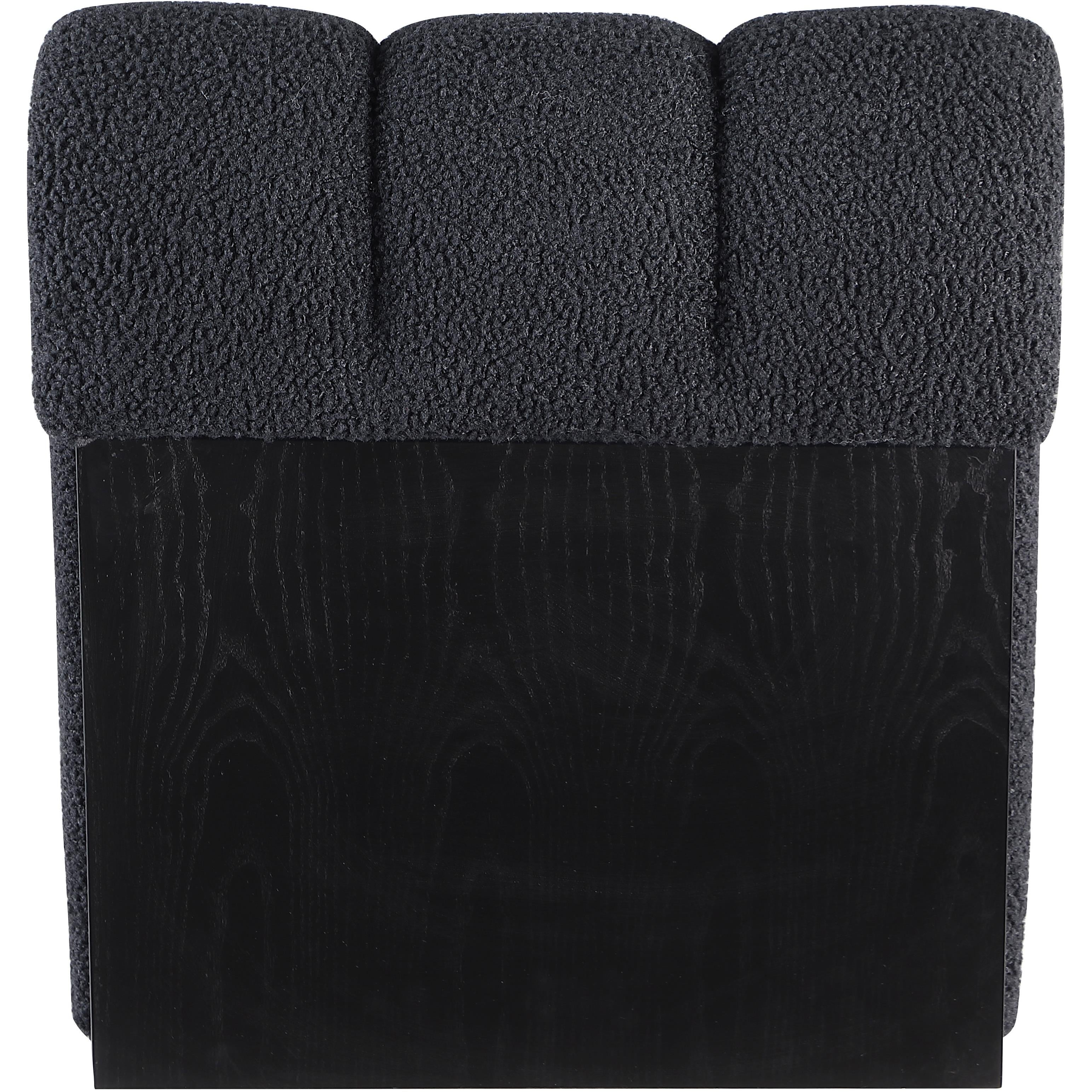 Meridian Swoon Black Faux Sheepskin Accent Chair