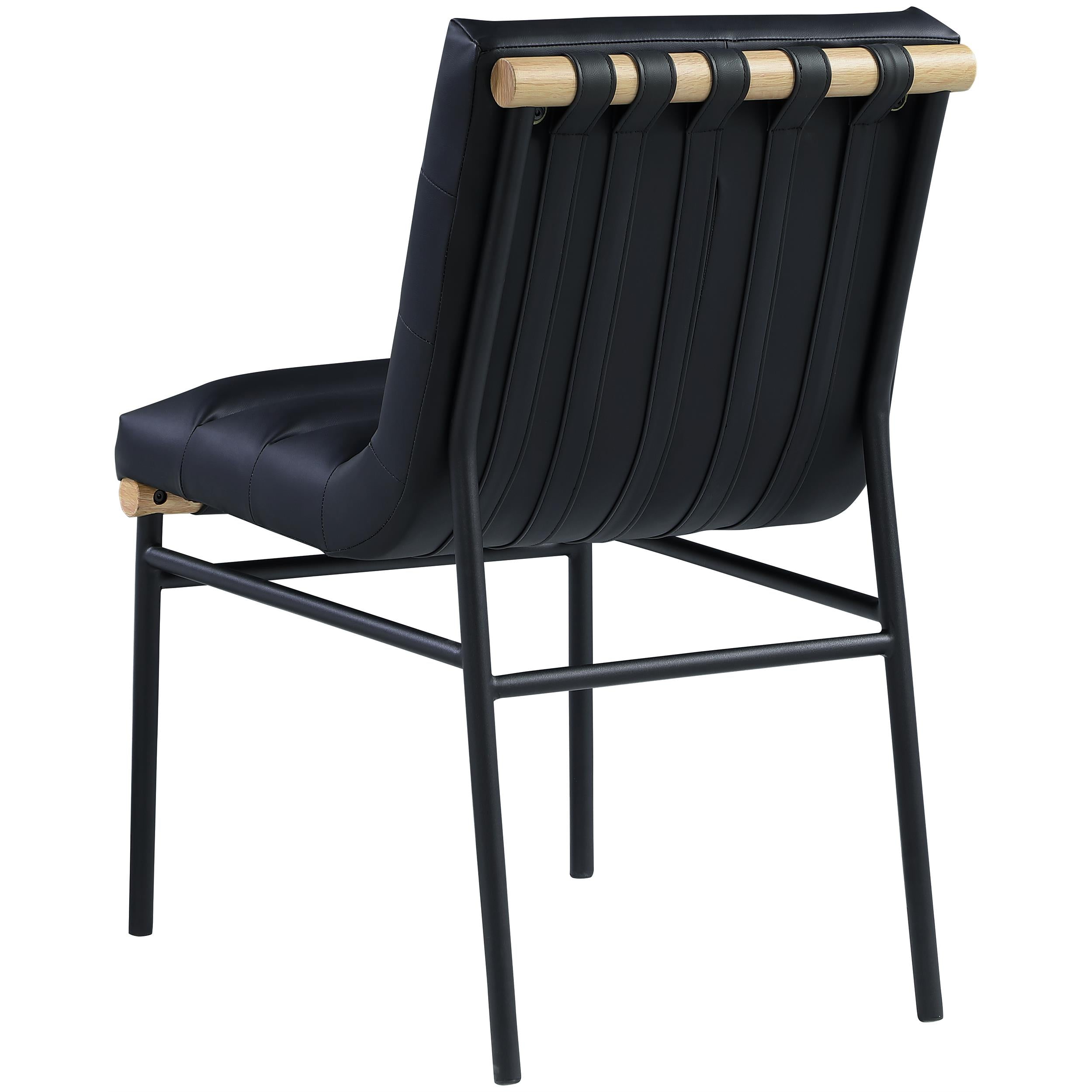 Meridian Burke Black Vegan Leather Dining Chair