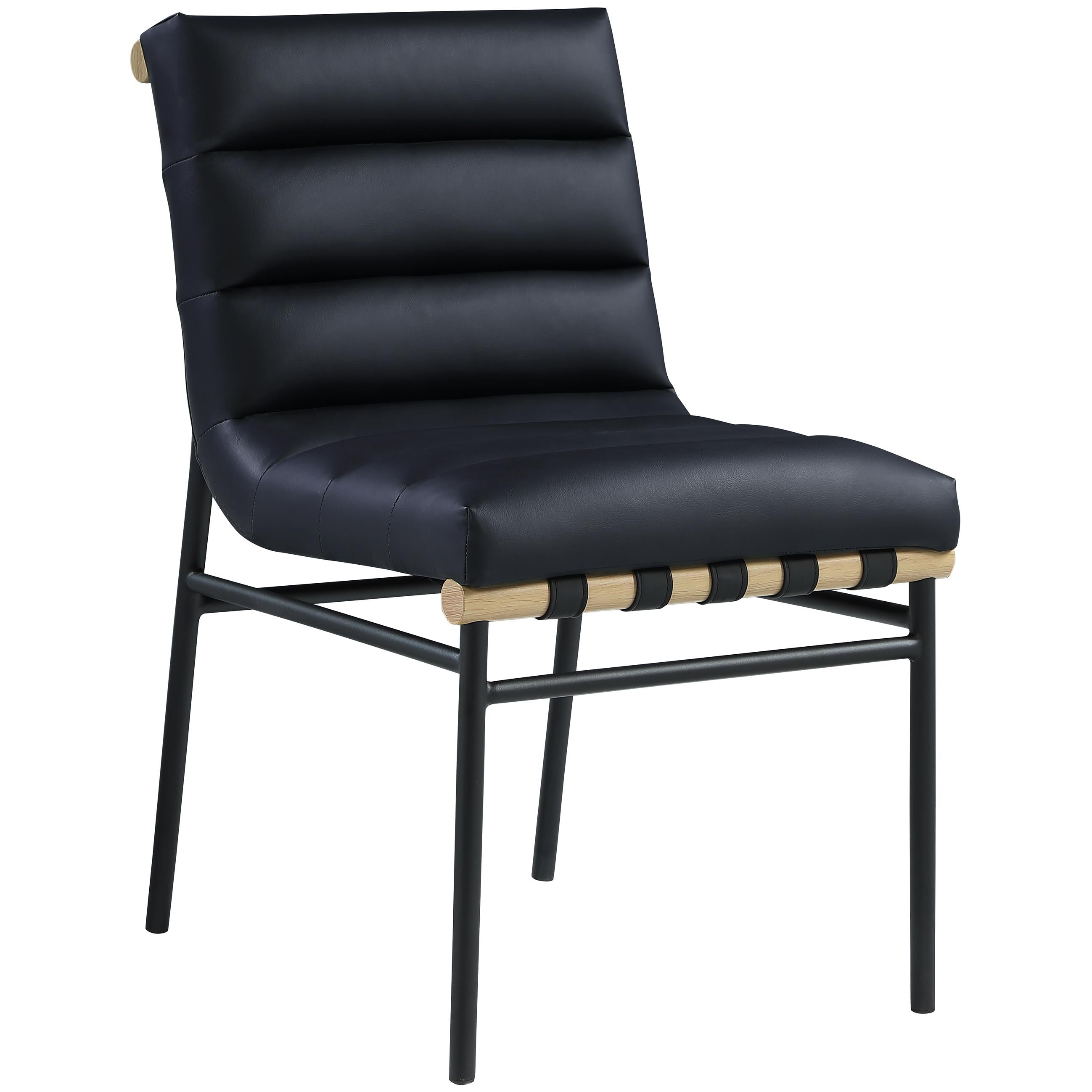 Meridian Burke Black Vegan Leather Dining Chair