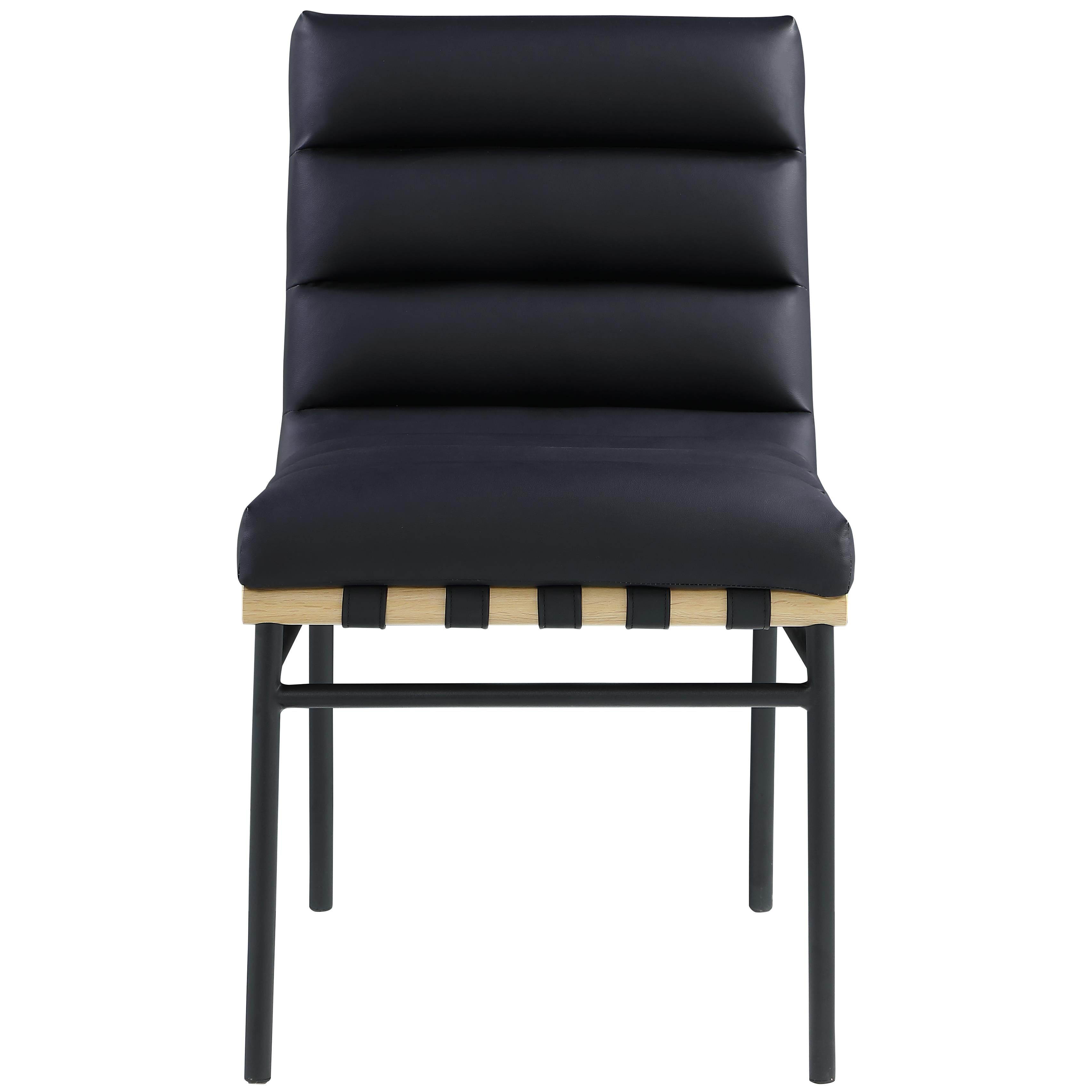 Meridian Burke Black Vegan Leather Dining Chair