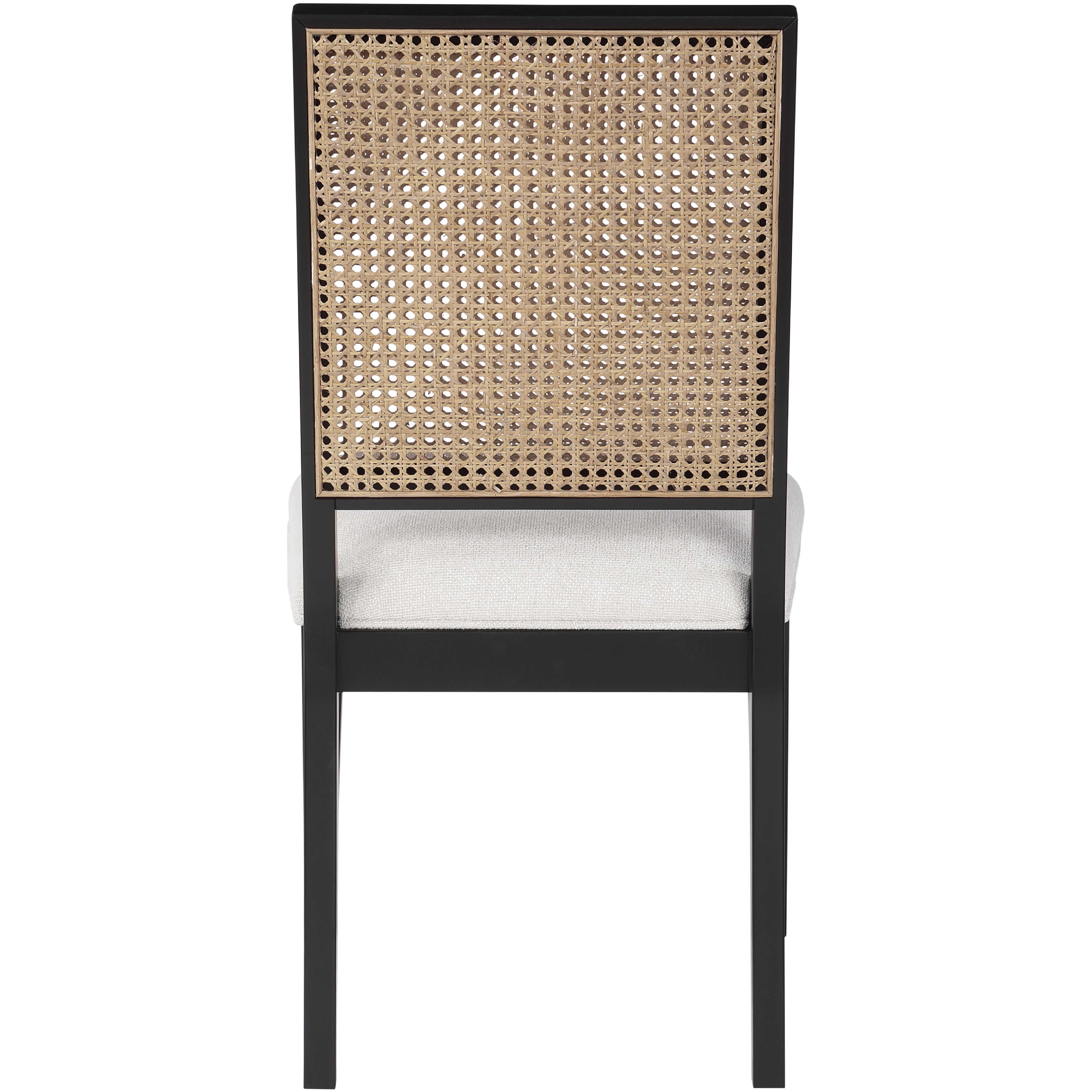 Meridian Butterfly Cream Linen Textured Fabric Dining Chair