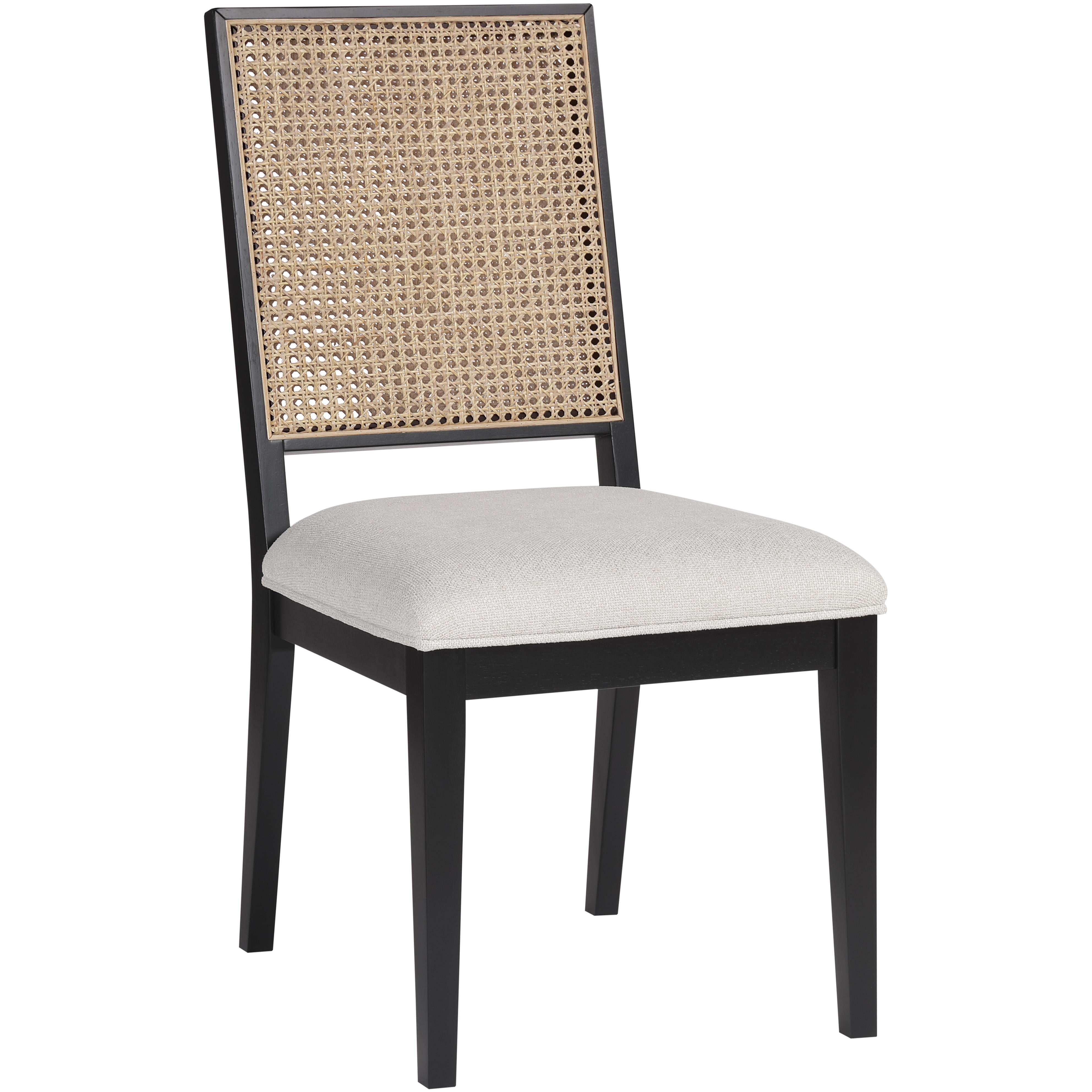 Meridian Butterfly Cream Linen Textured Fabric Dining Chair