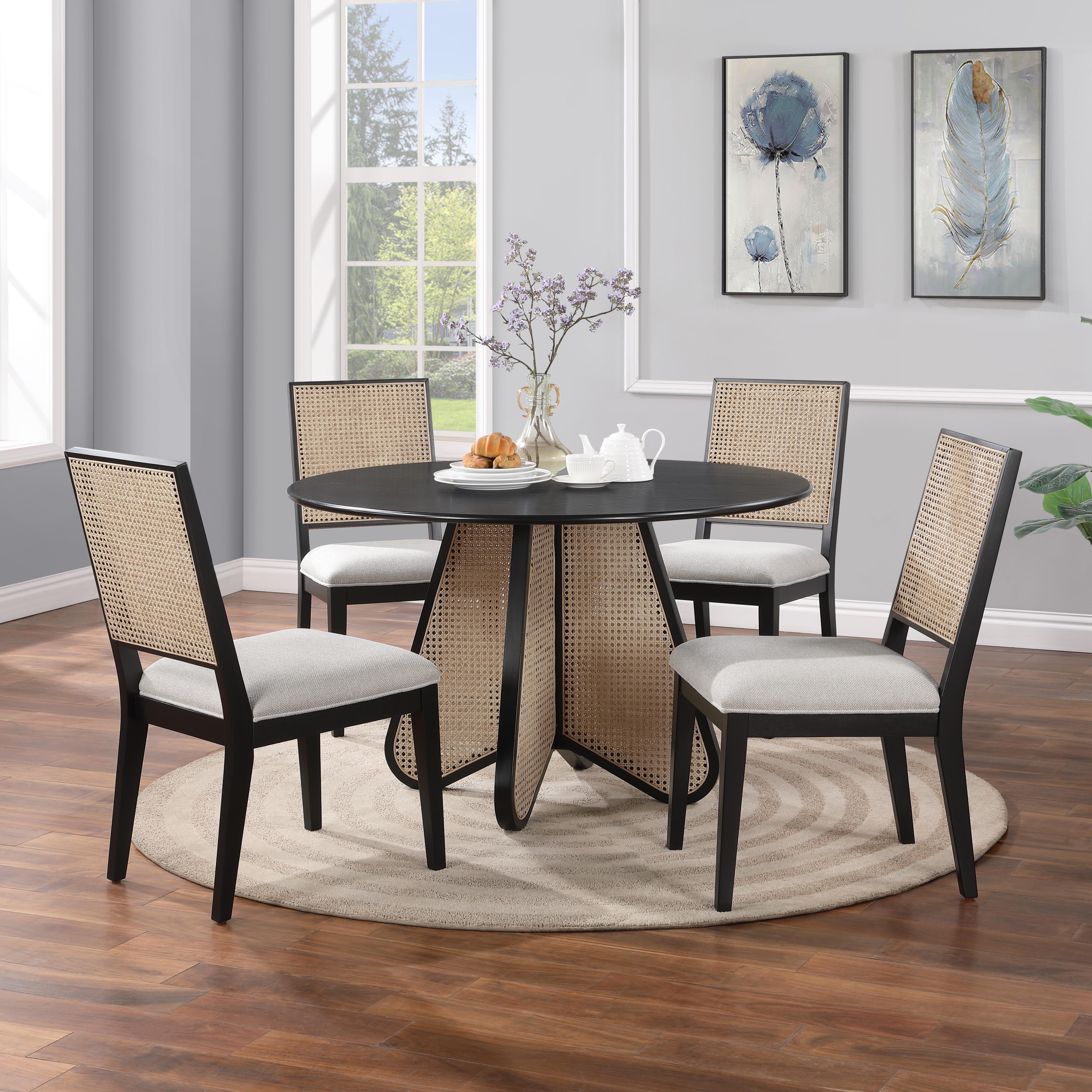 Meridian Butterfly Black Dining Table