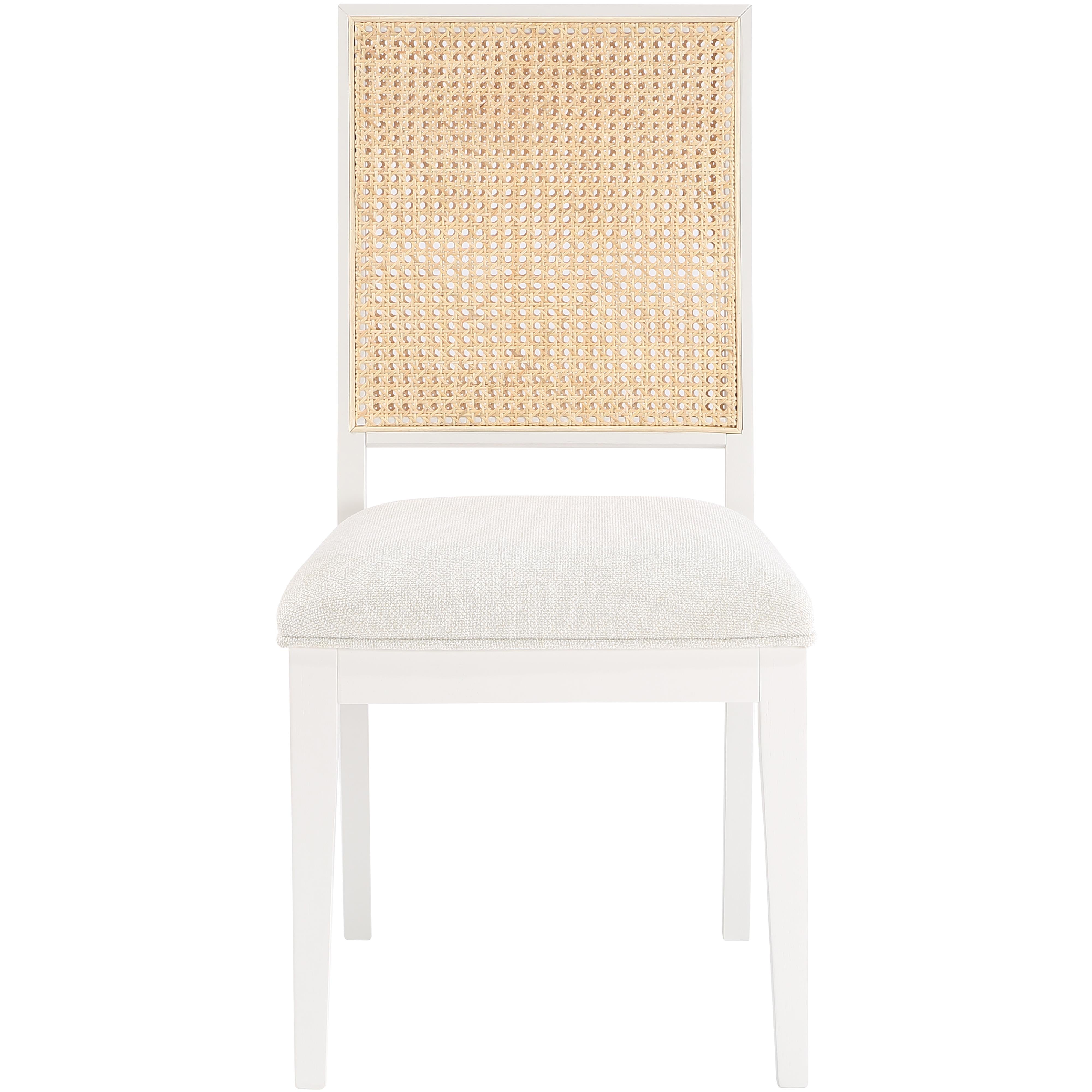 Meridian Butterfly Cream Linen Textured Fabric Dining Chair