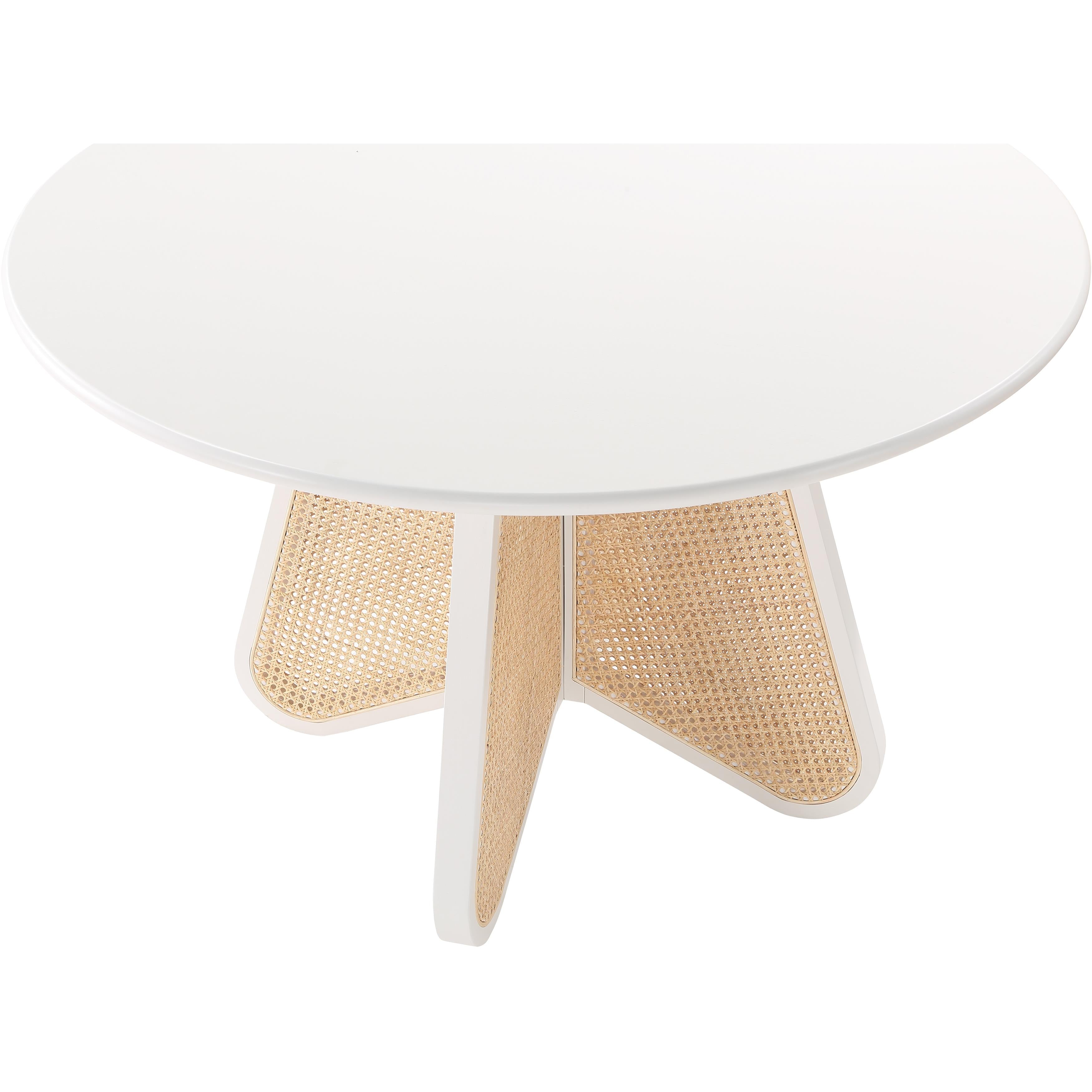 Meridian Butterfly White Dining Table