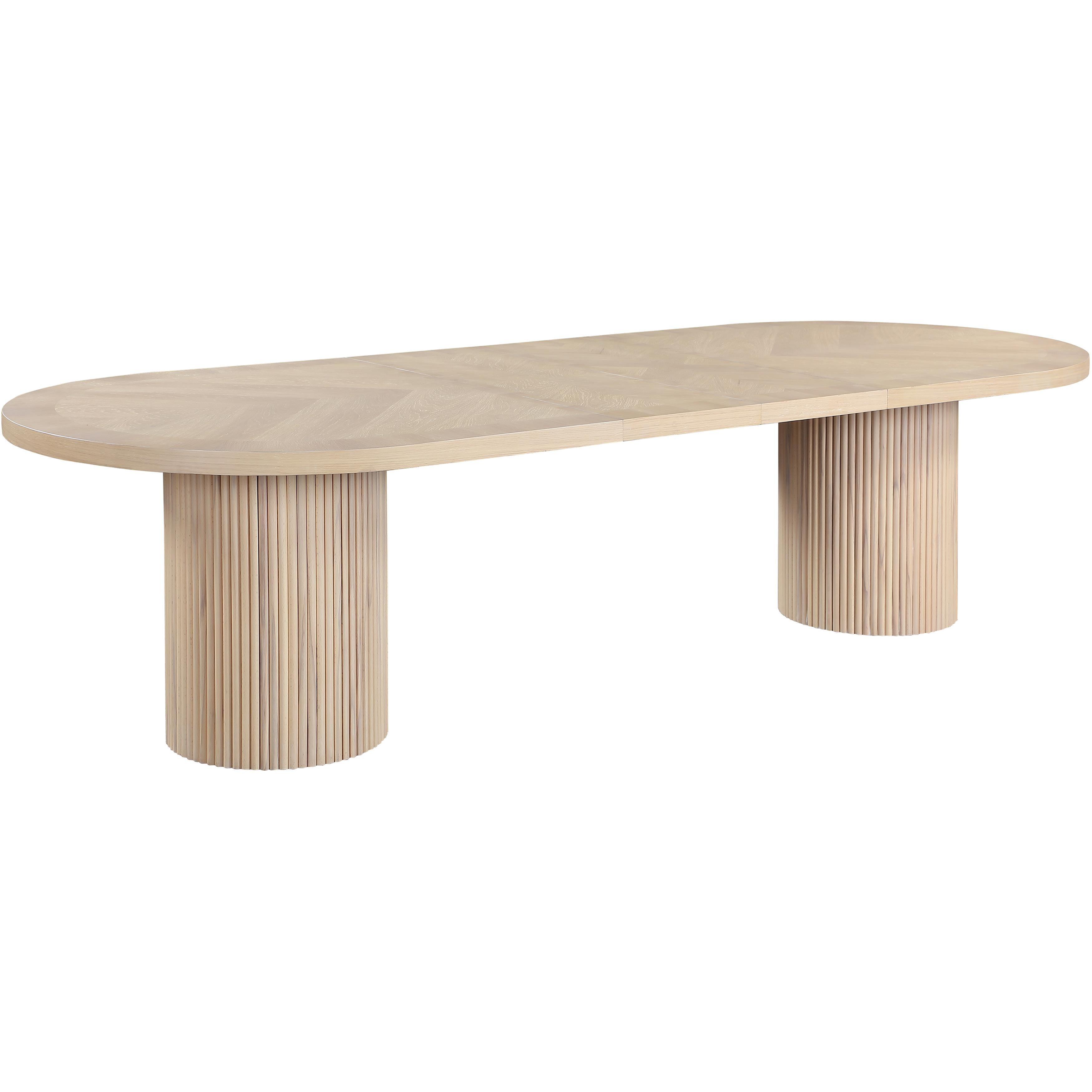 Meridian Belinda Natural Oak Veneer Dining Table (3 Boxes)