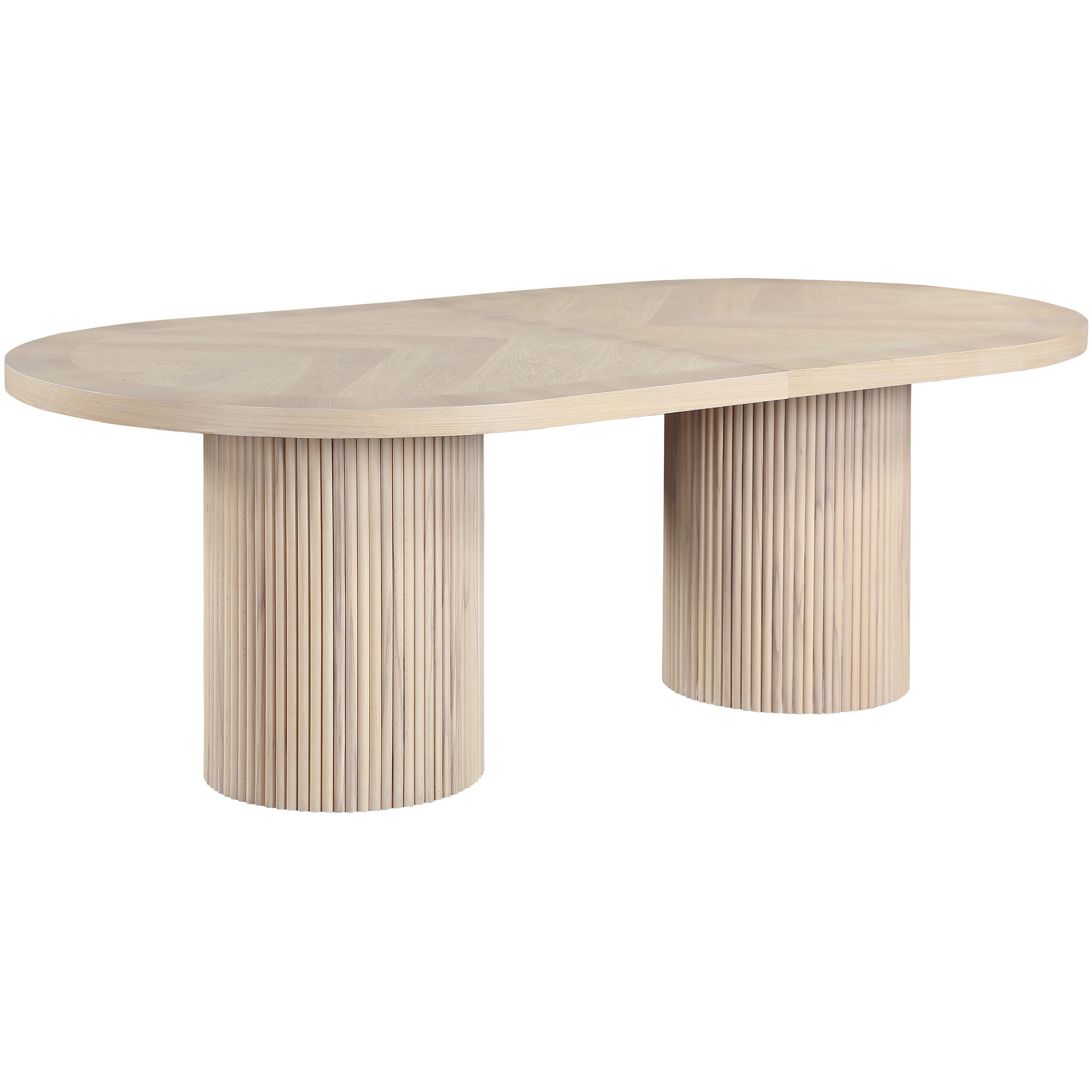 Meridian Belinda Natural Oak Veneer Dining Table (3 Boxes)