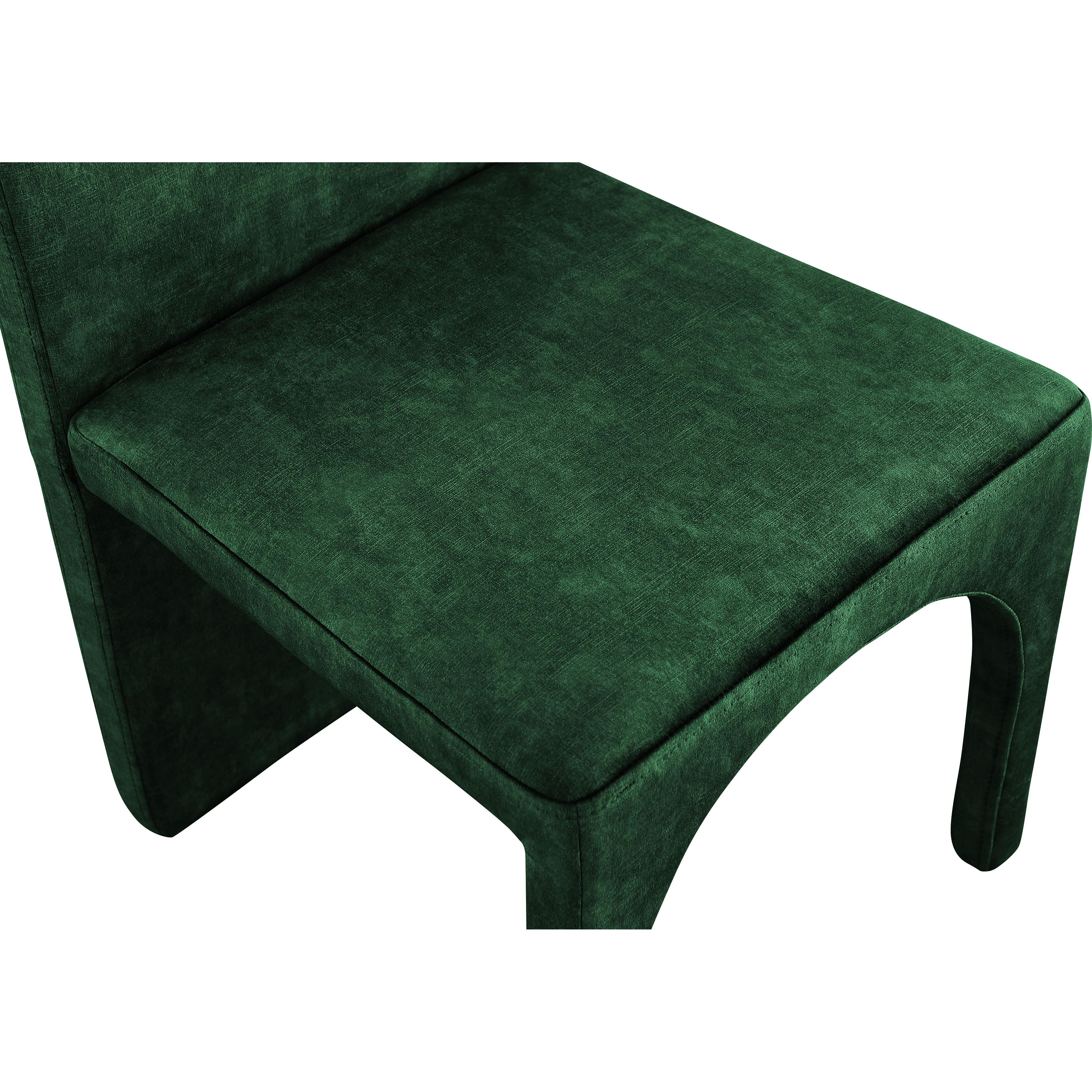 Meridian Summer Green Velvet Dining Side Chair