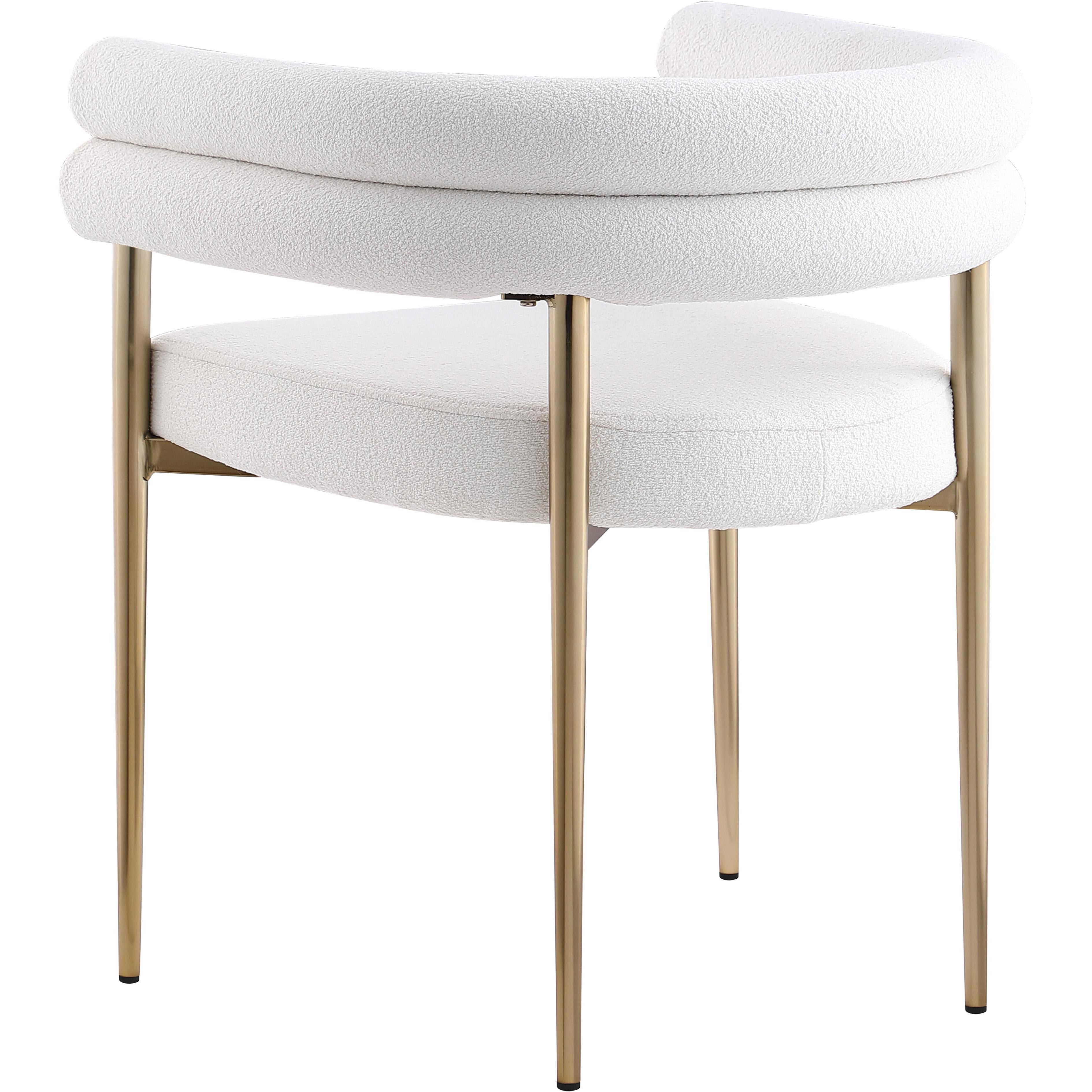 Meridian Brielle Cream Boucle Fabric Dining Chair