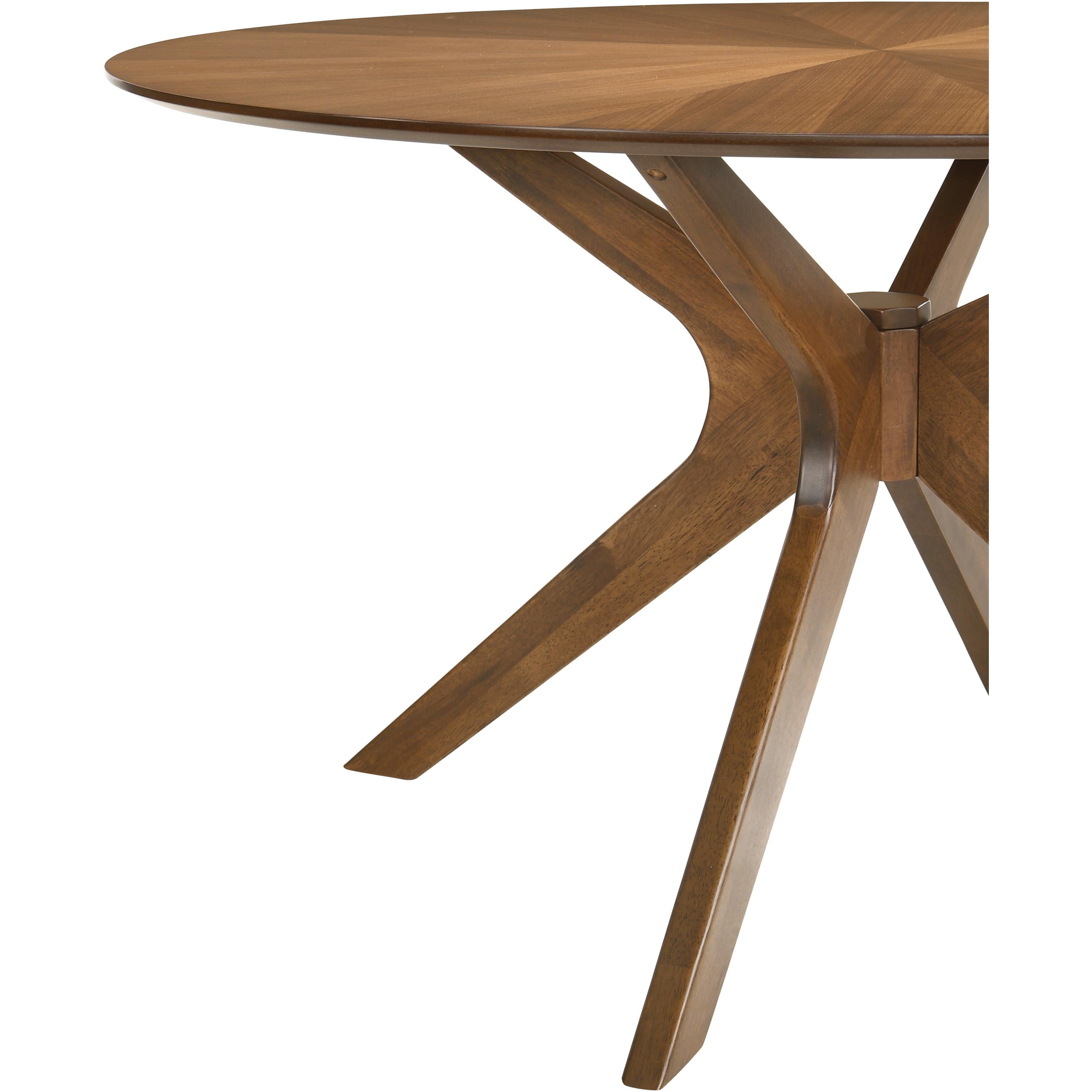 Meridian Woodson Rich Walnut Veneer Dining Table