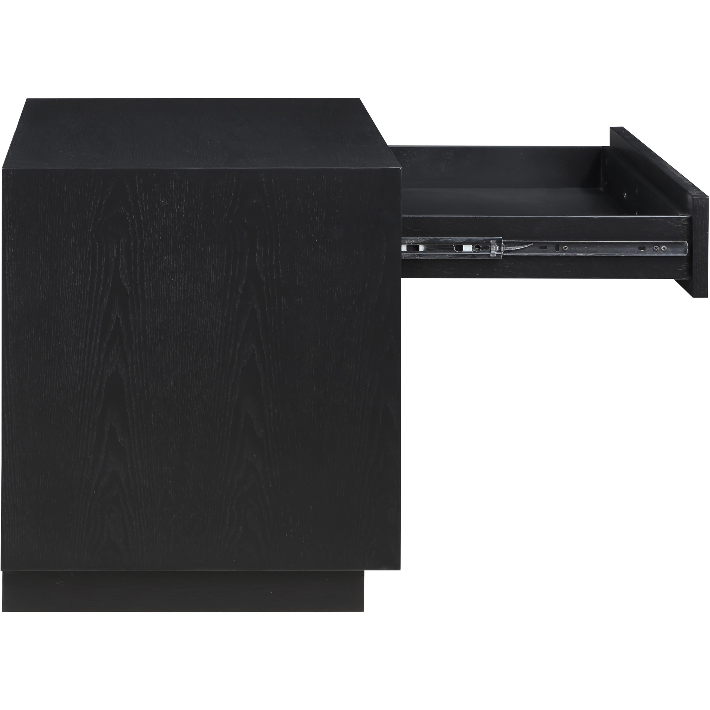 Meridian Avery Black Wood Veneer Night Stand