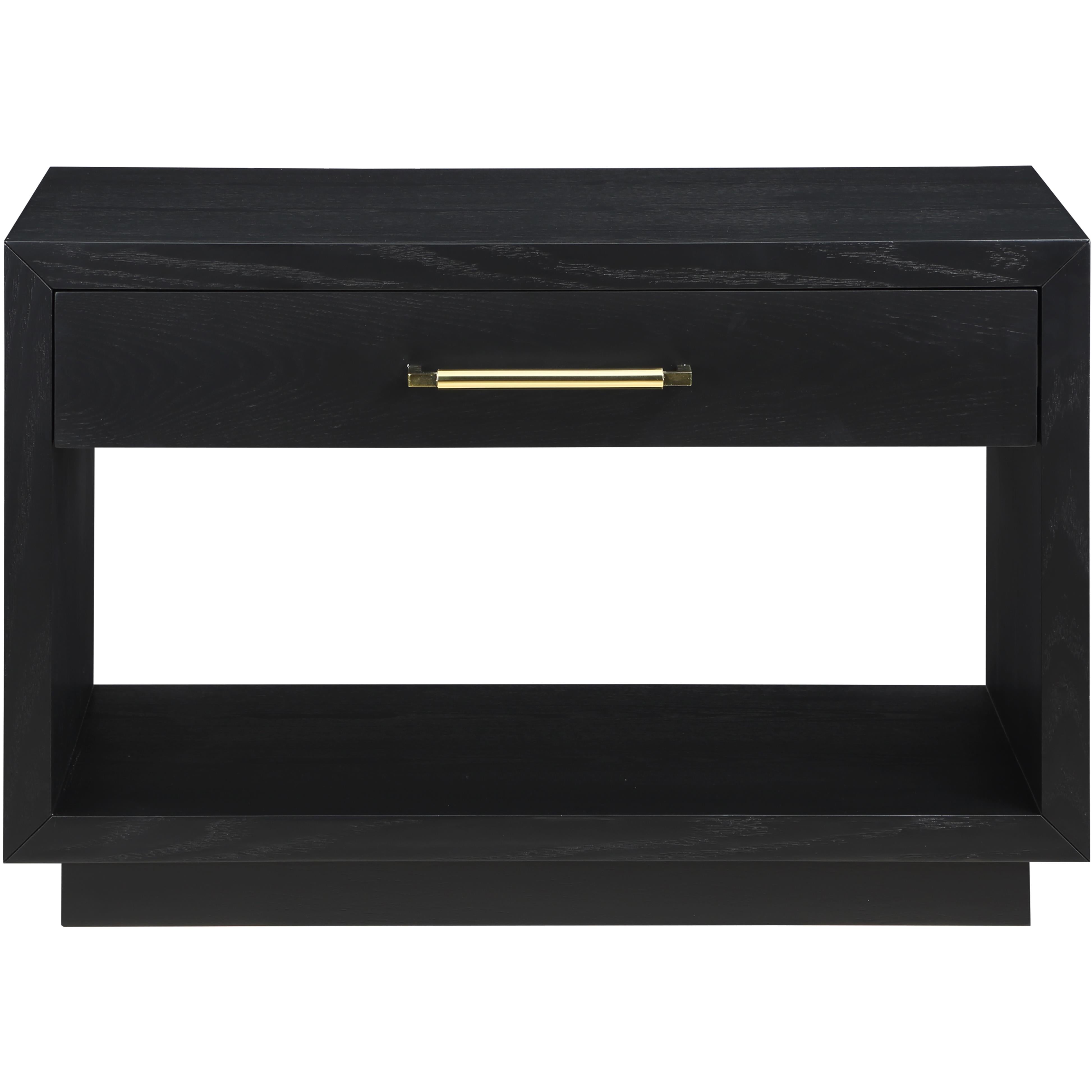 Meridian Avery Black Wood Veneer Night Stand